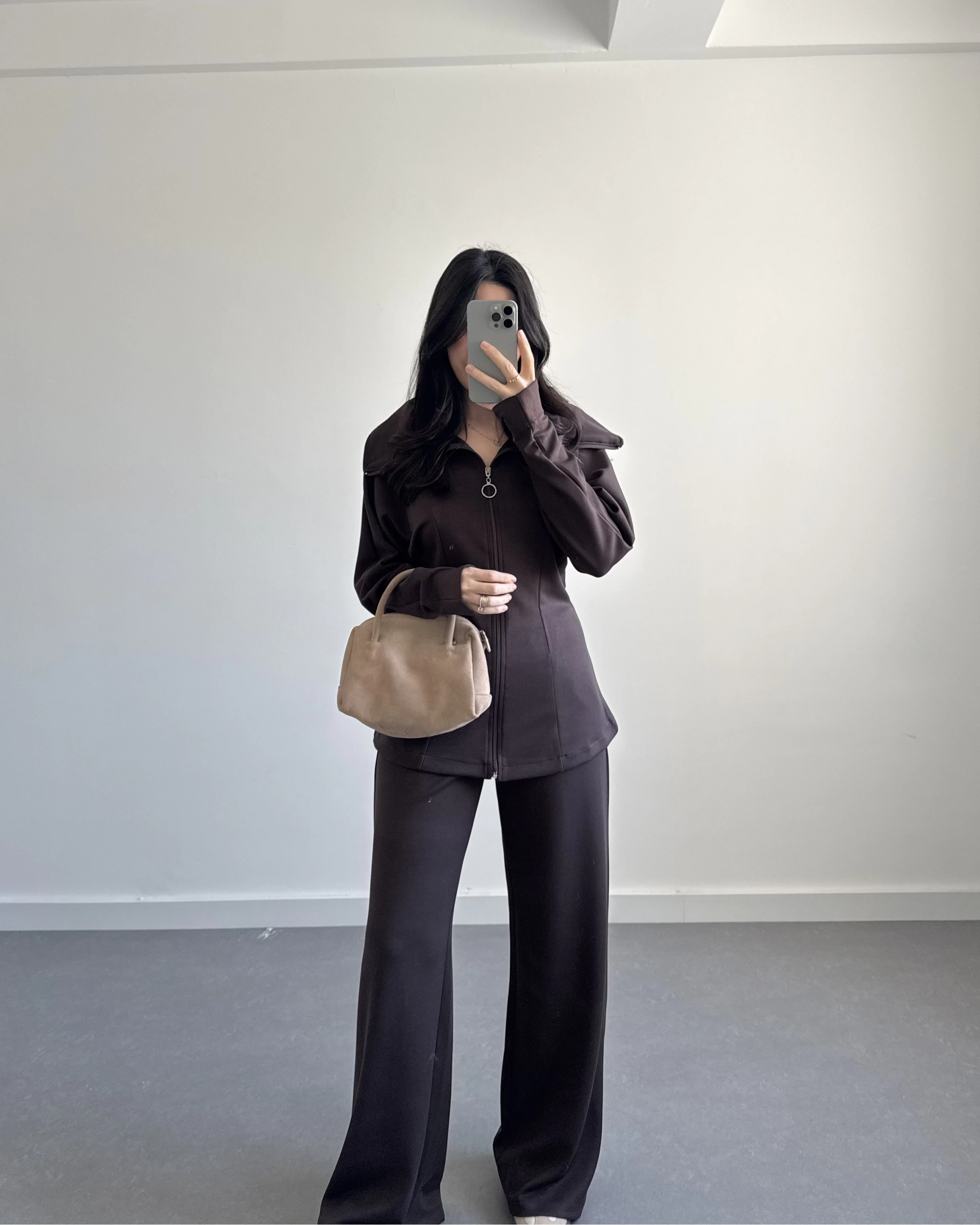 OYSH PARMAK GEÇİRMELİ CEKET TAKIM KAHVE