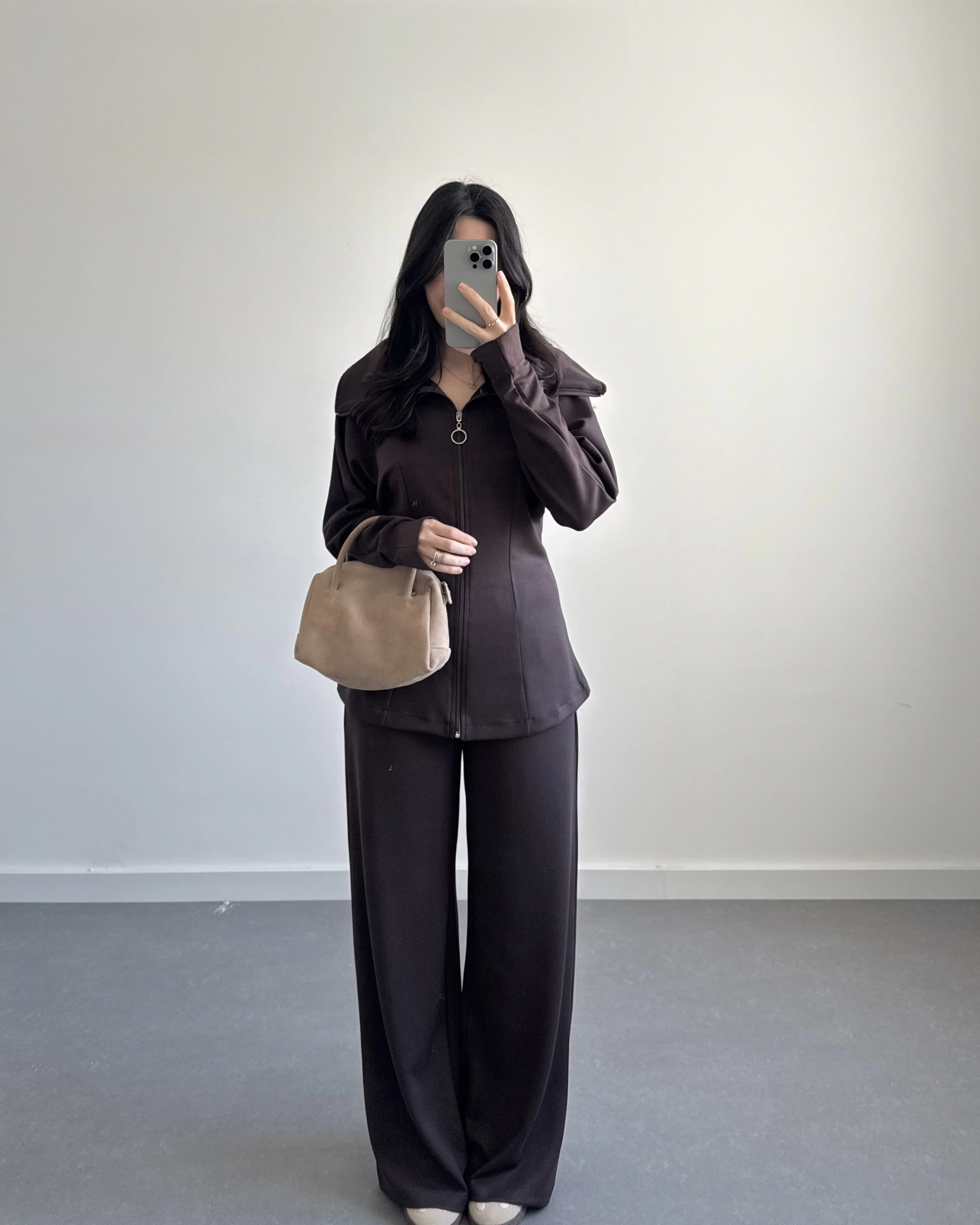 OYSH PARMAK GEÇİRMELİ CEKET TAKIM KAHVE