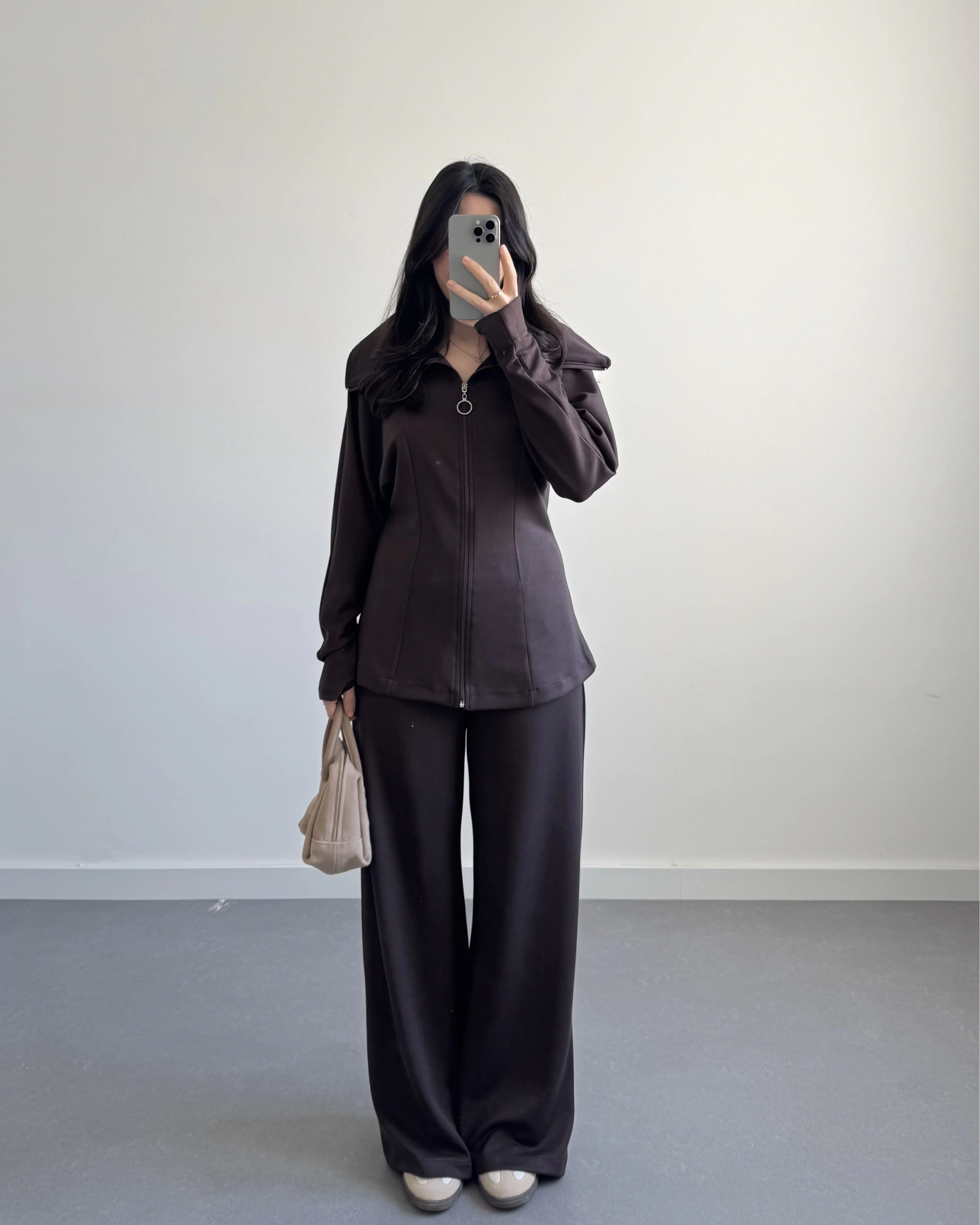 OYSH PARMAK GEÇİRMELİ CEKET TAKIM KAHVE