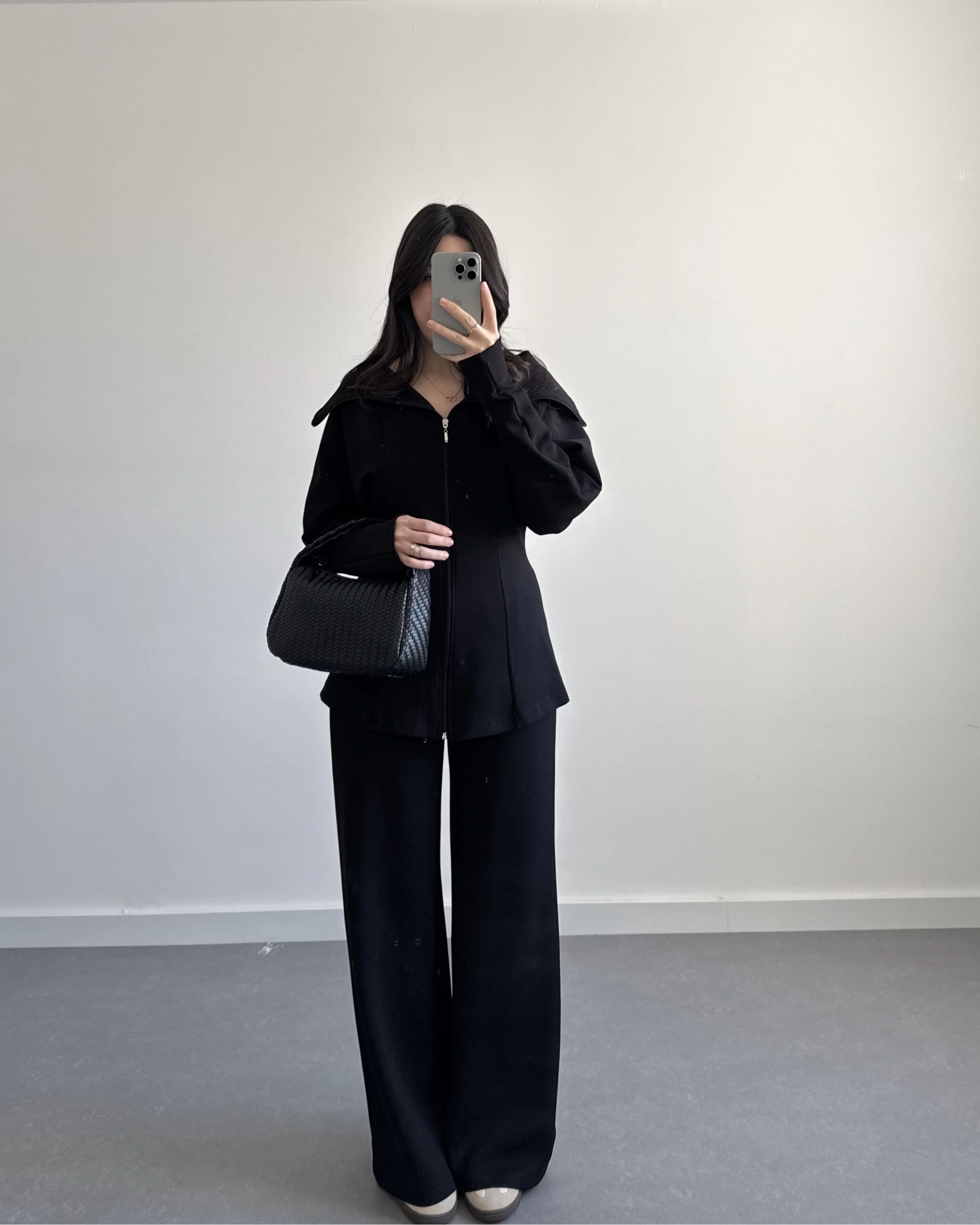 OYSH PARMAK GEÇİRMELİ CEKET TAKIM SİYAH