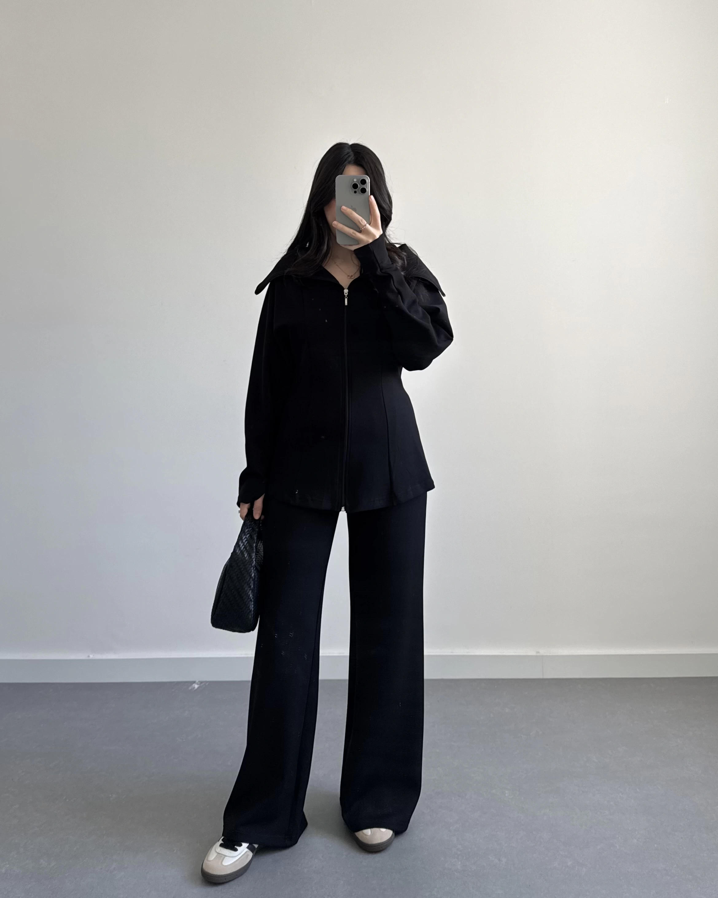 OYSH PARMAK GEÇİRMELİ CEKET TAKIM SİYAH