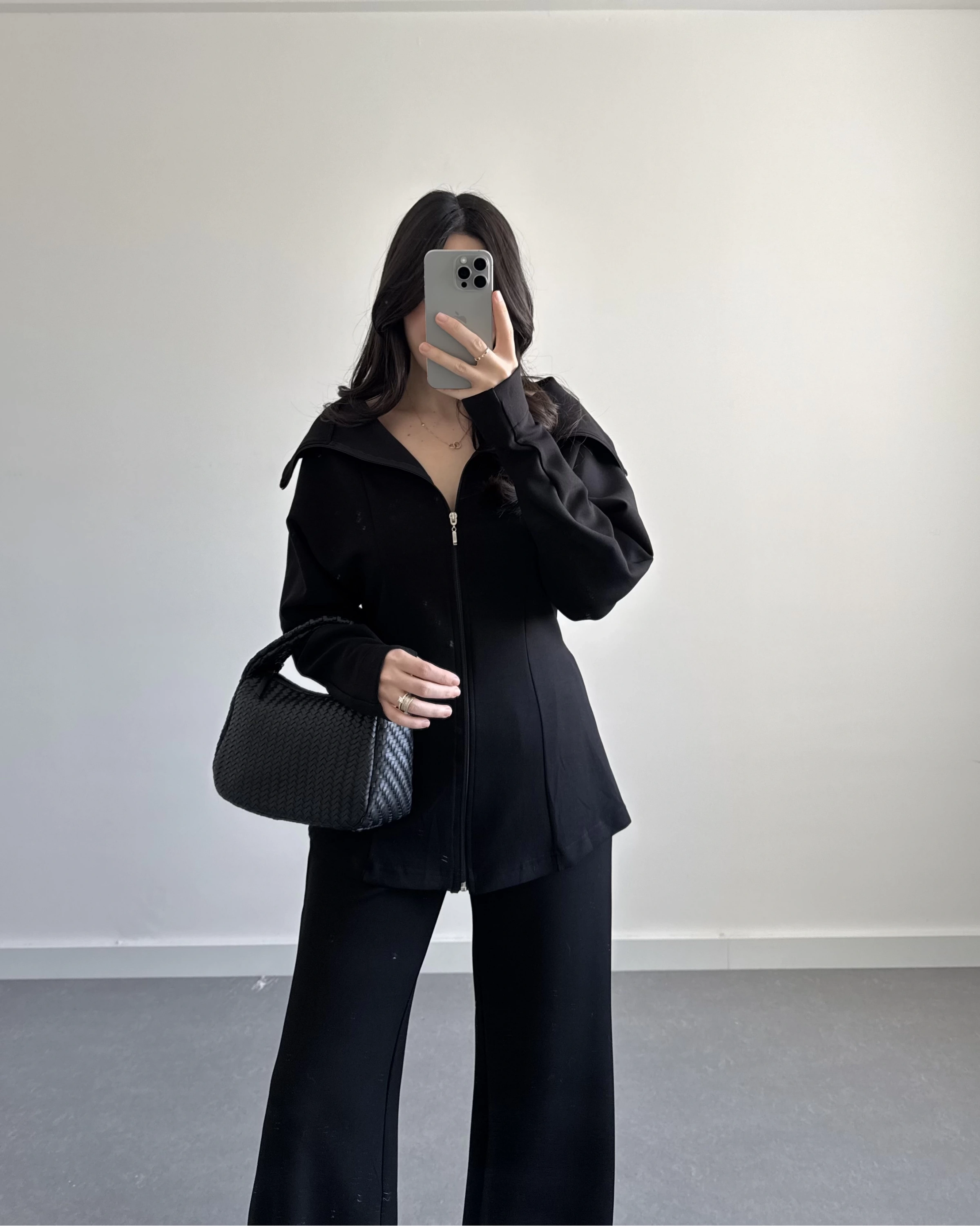 OYSH PARMAK GEÇİRMELİ CEKET TAKIM SİYAH