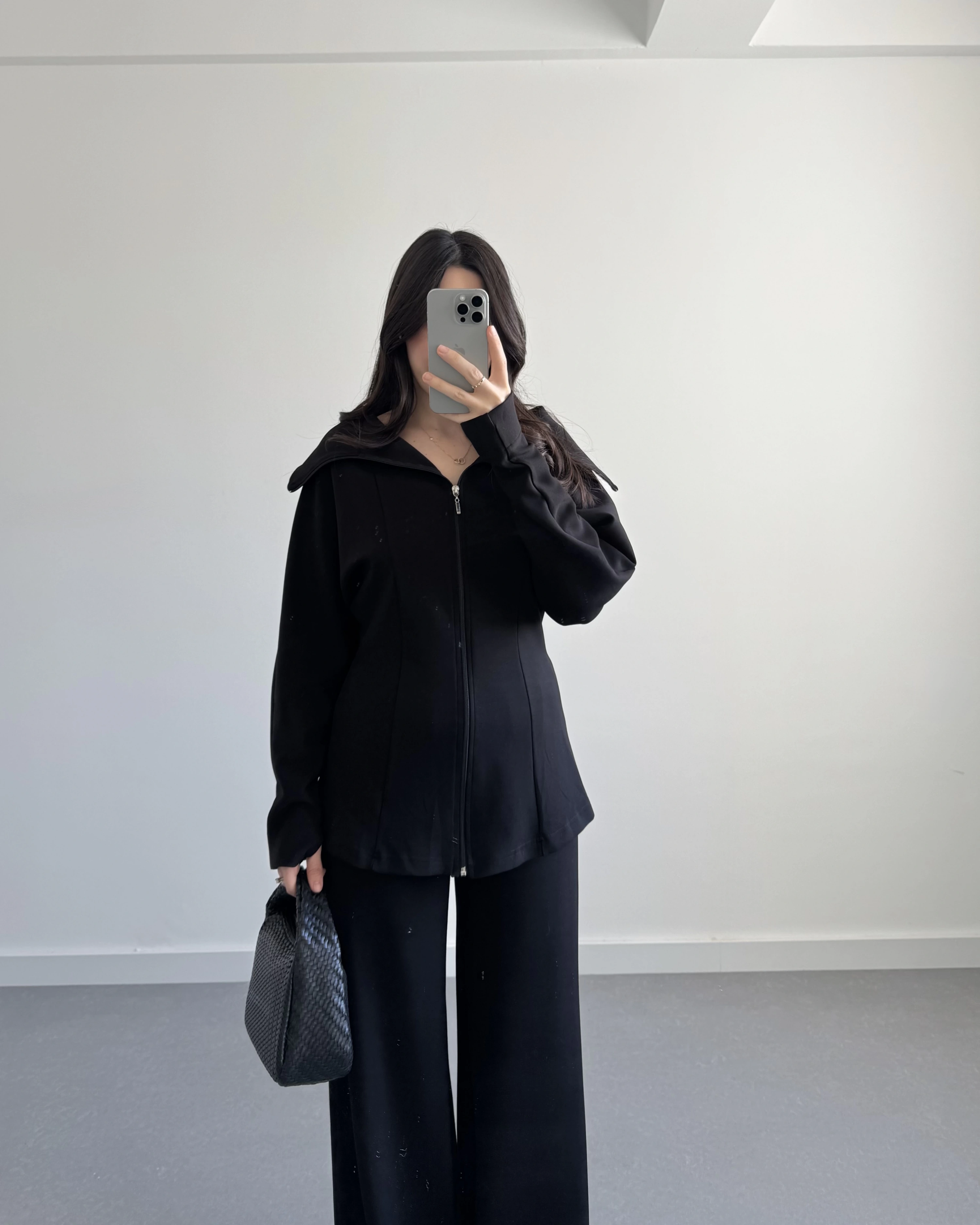 OYSH PARMAK GEÇİRMELİ CEKET TAKIM SİYAH