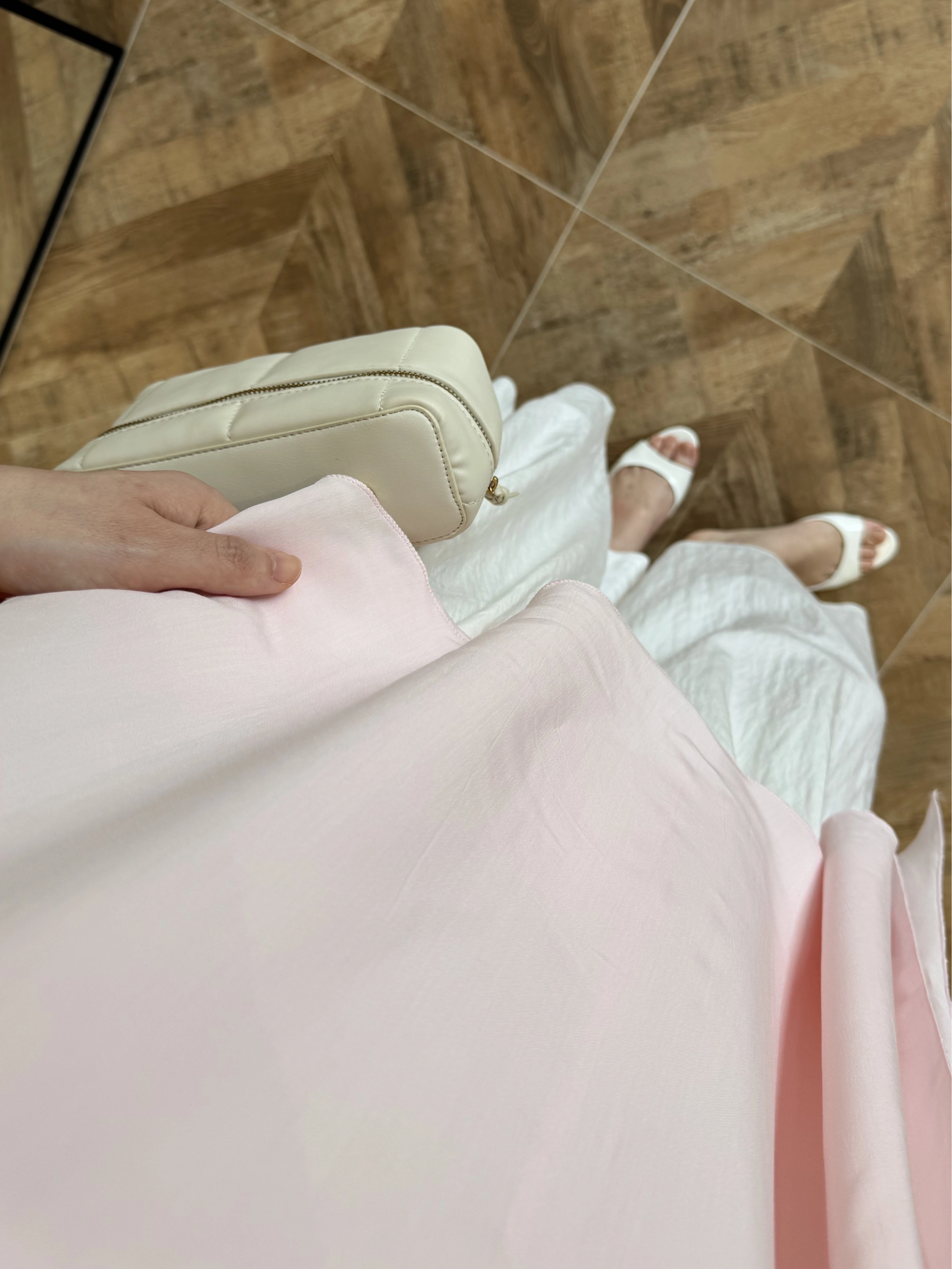 PEMBE KISA KOL PELERİN BLUZ -5107