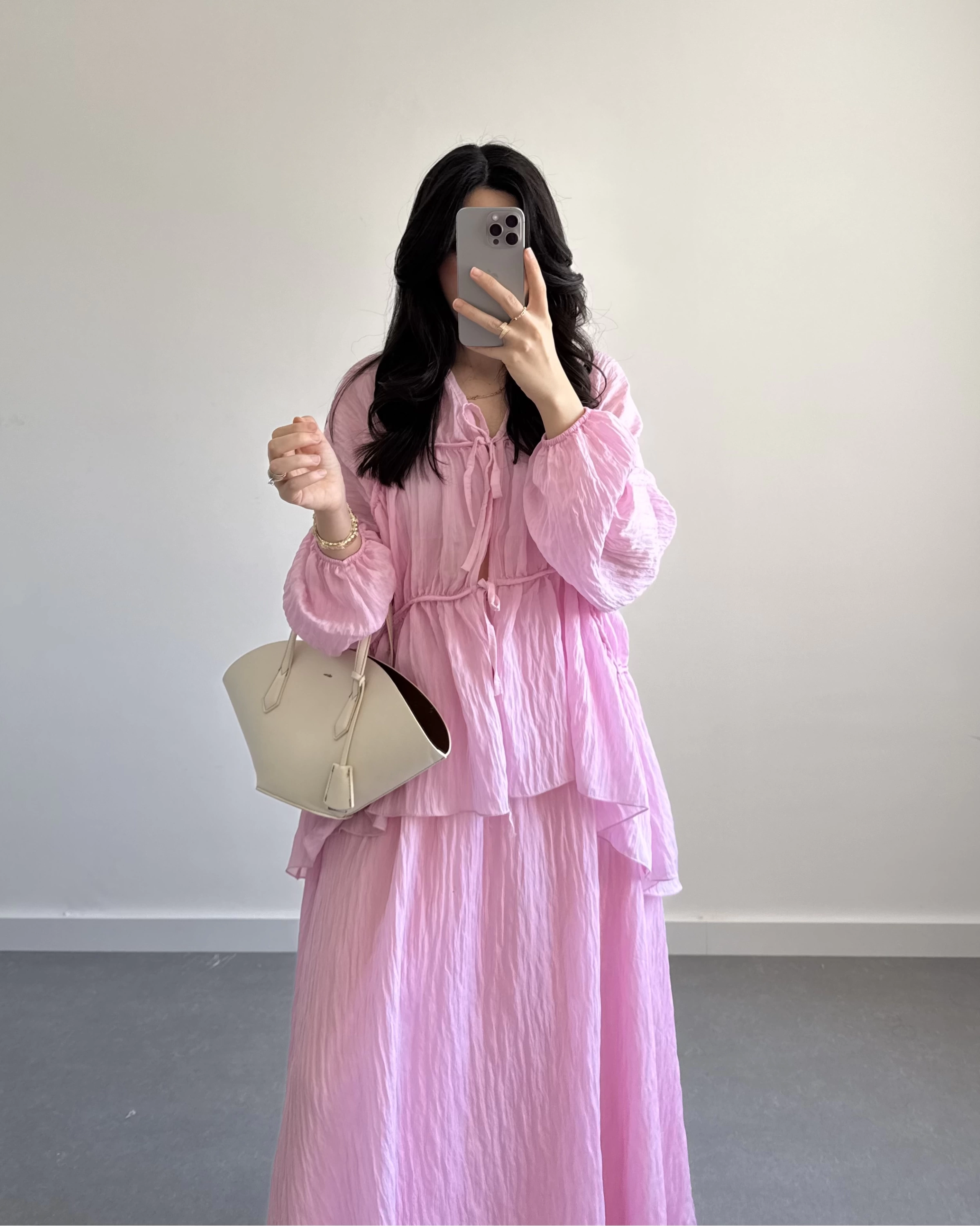 PLN PEMBE PİNTEREST CRUSH ETEK TAKIM