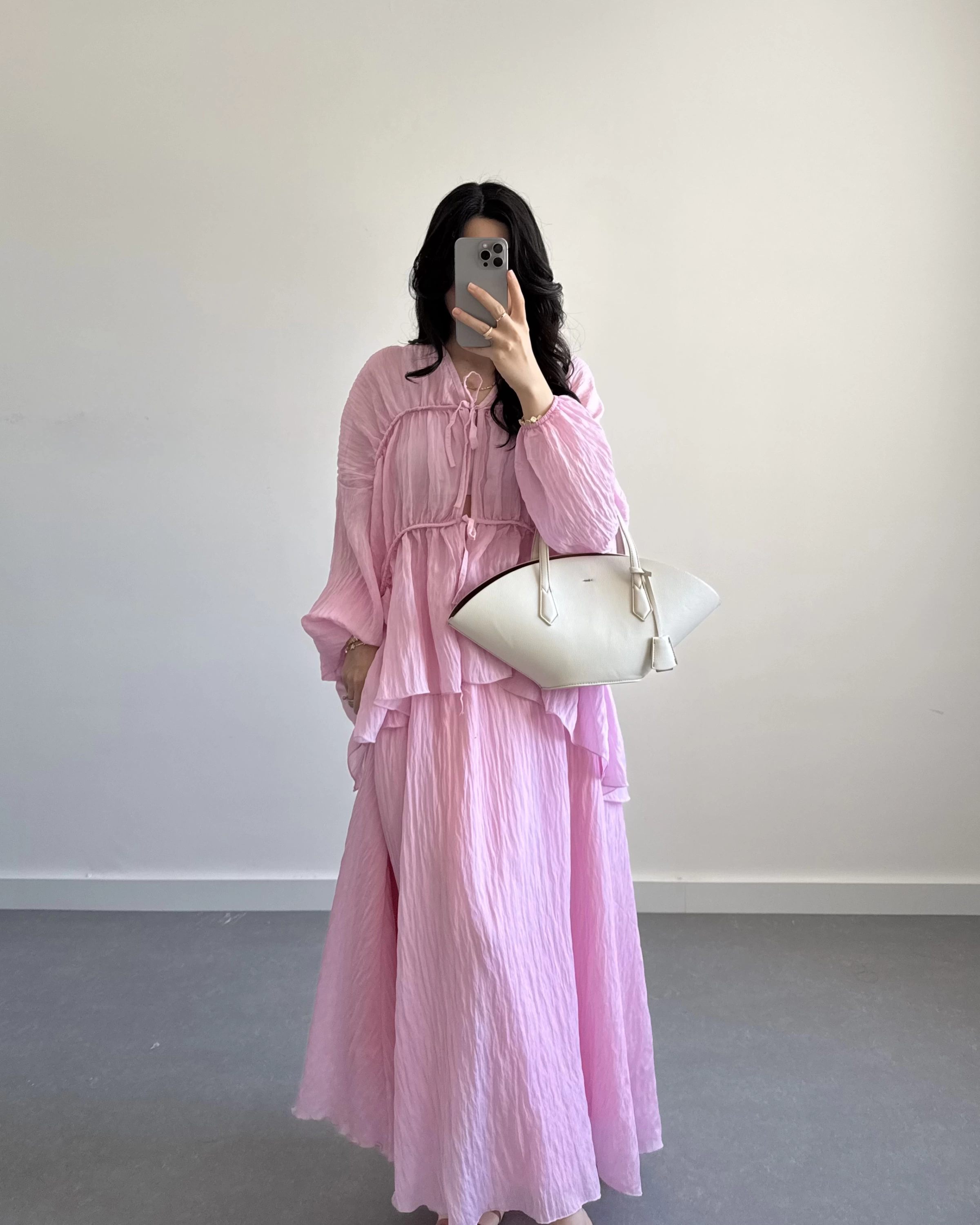 PLN PEMBE PİNTEREST CRUSH ETEK TAKIM
