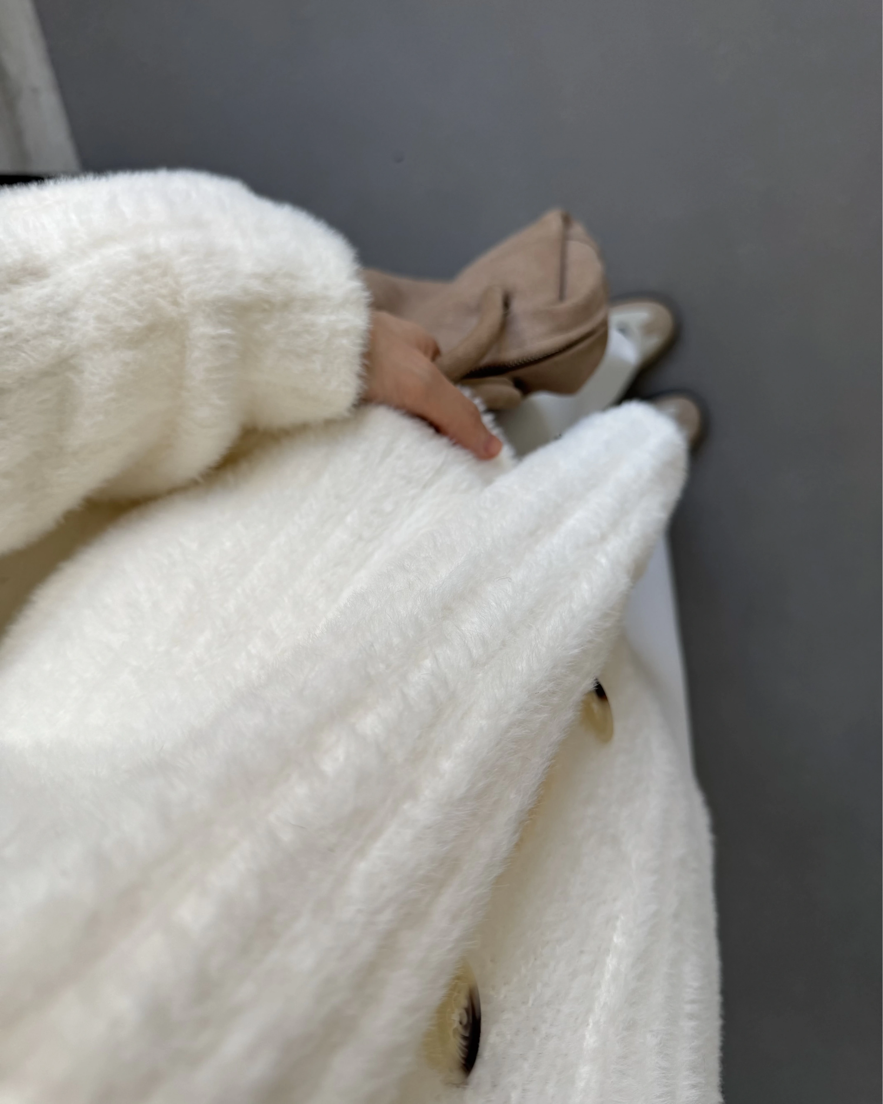 PREMİUM ATKILI HIRKA EKRU