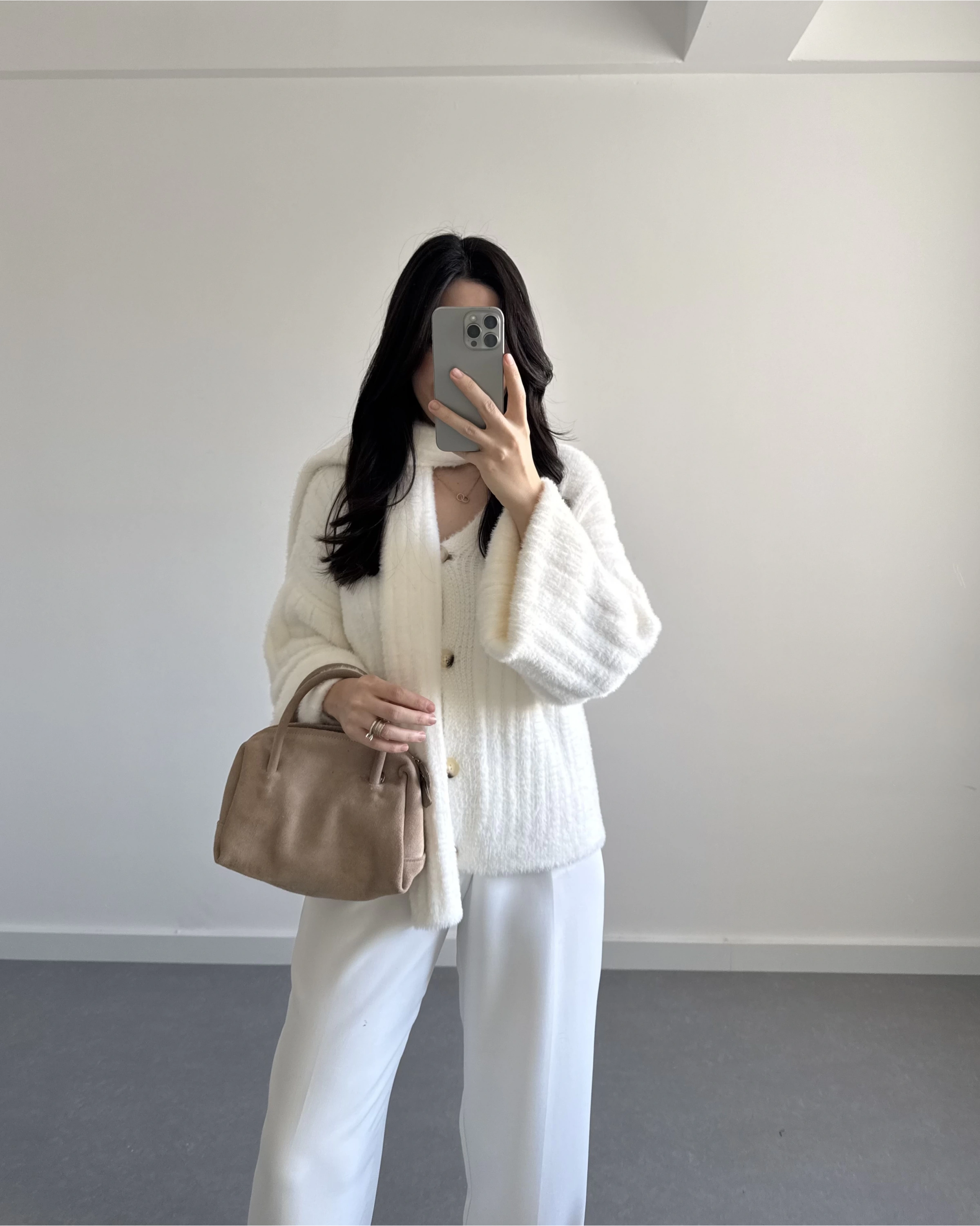 PREMİUM ATKILI HIRKA EKRU