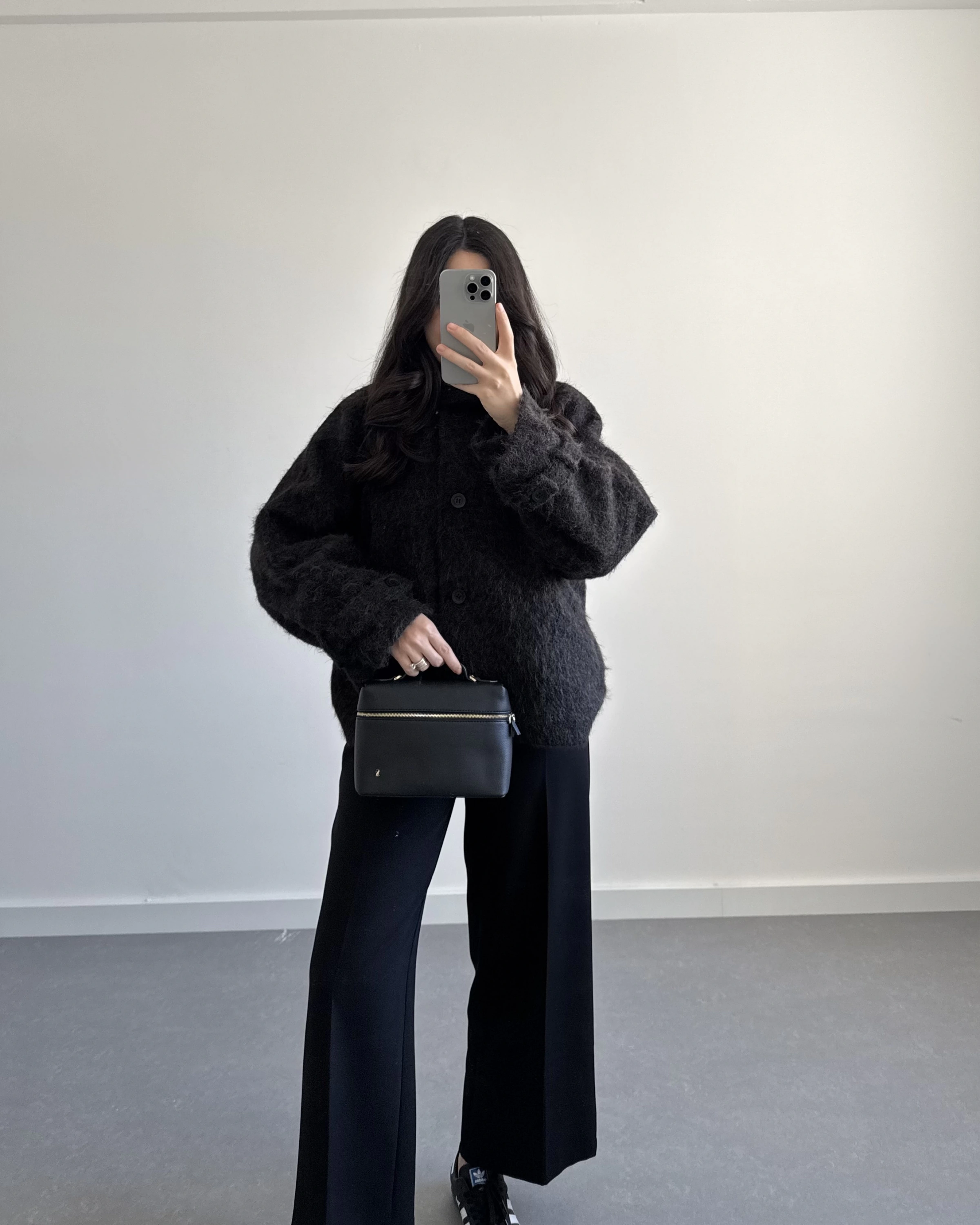 PREMİUM DÜĞMELİ KAŞE CEKET SİYAH