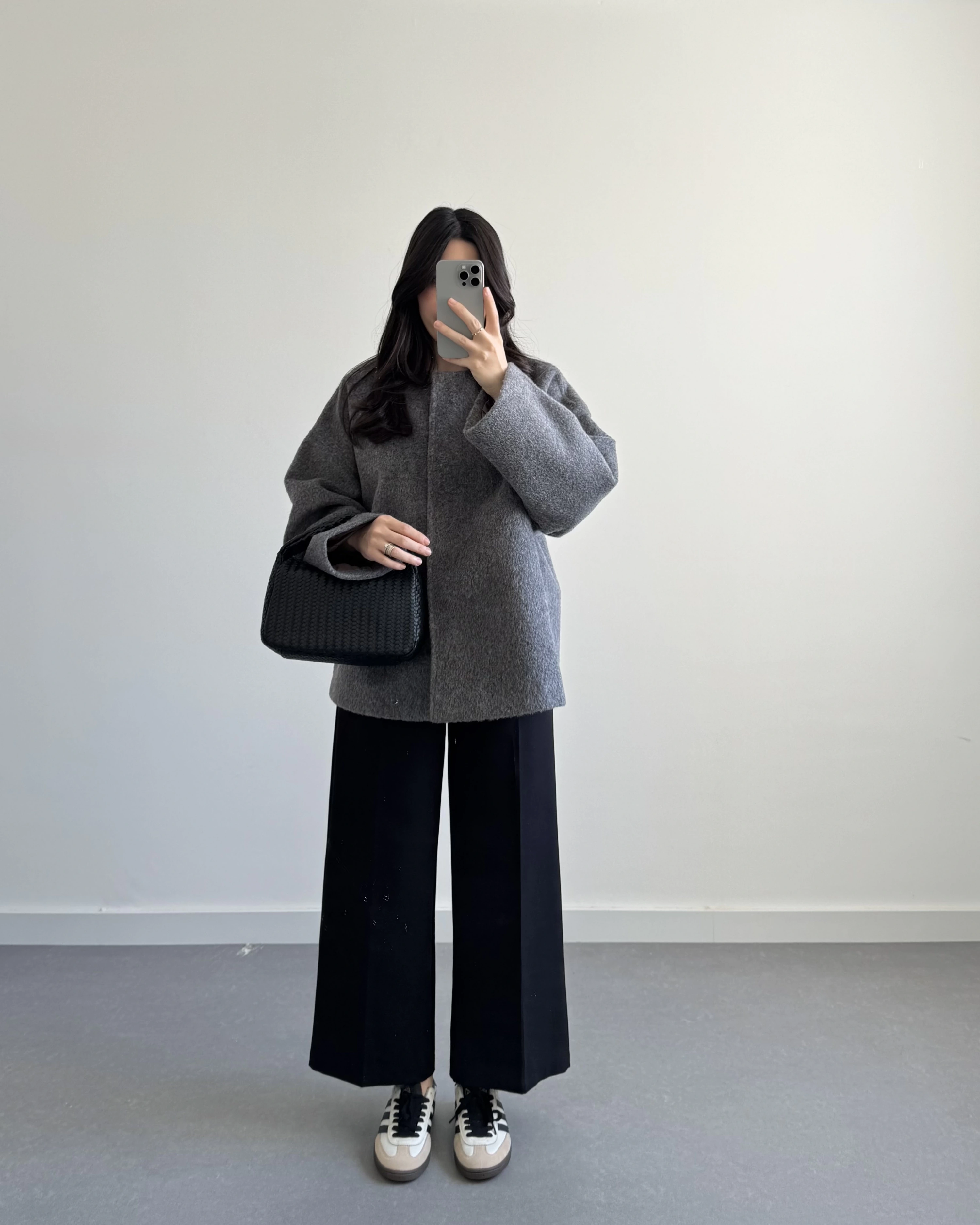 PREMİUM OVERSİZE KAŞE KABAN ANTRASİT