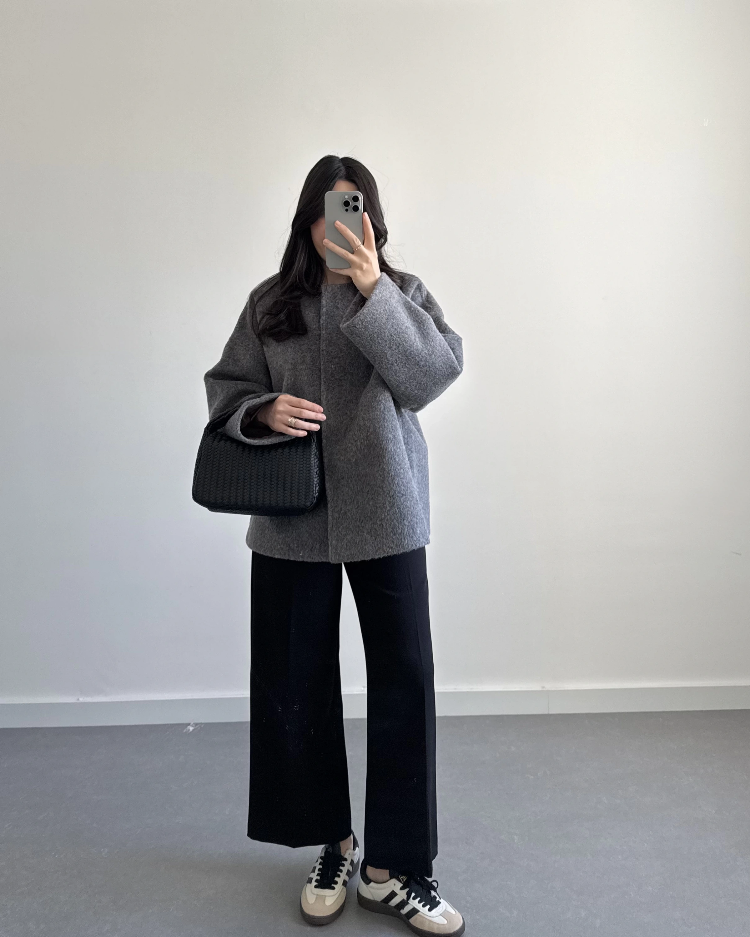 PREMİUM OVERSİZE KAŞE KABAN ANTRASİT