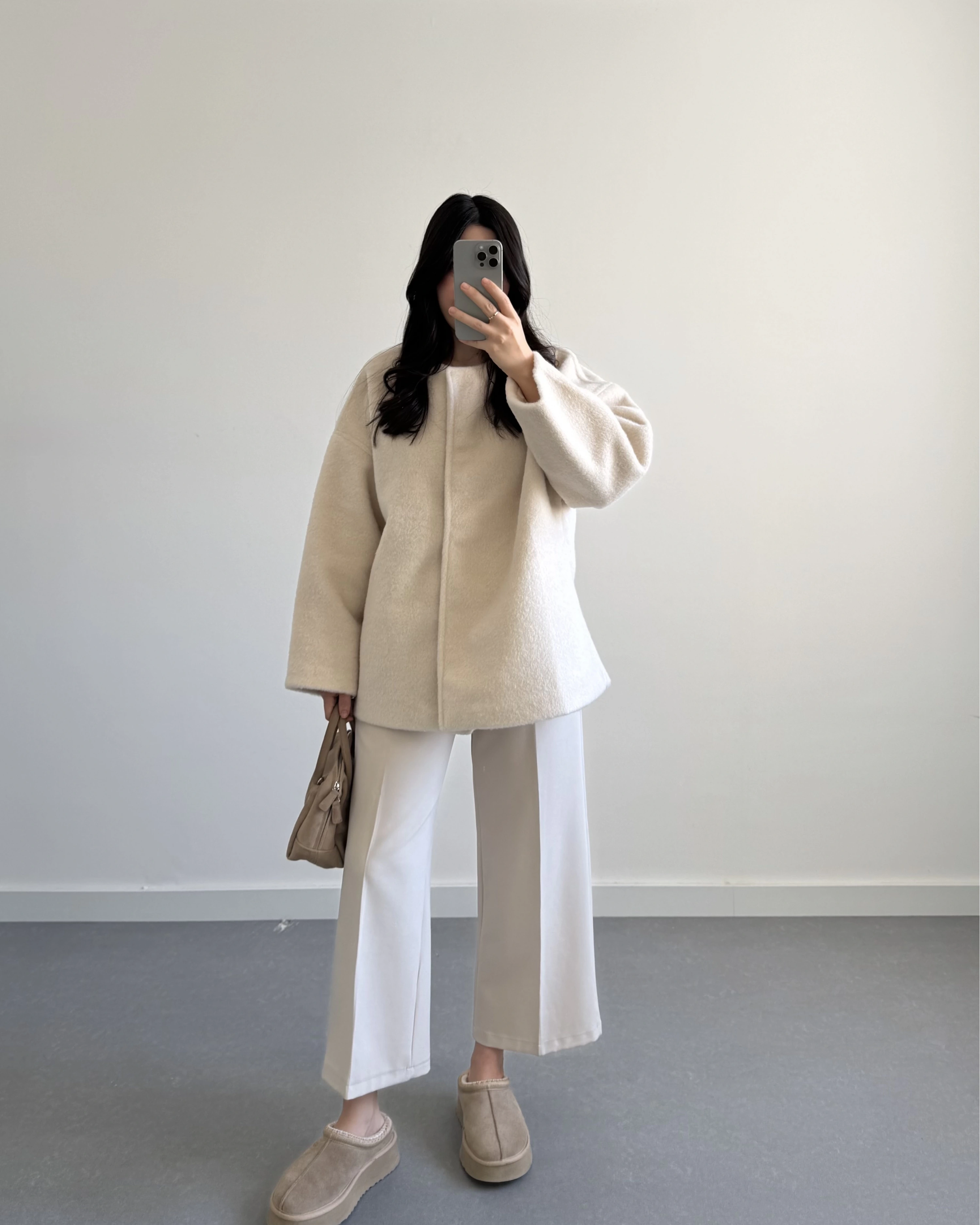 PREMİUM OVERSİZE KAŞE KABAN BEJ