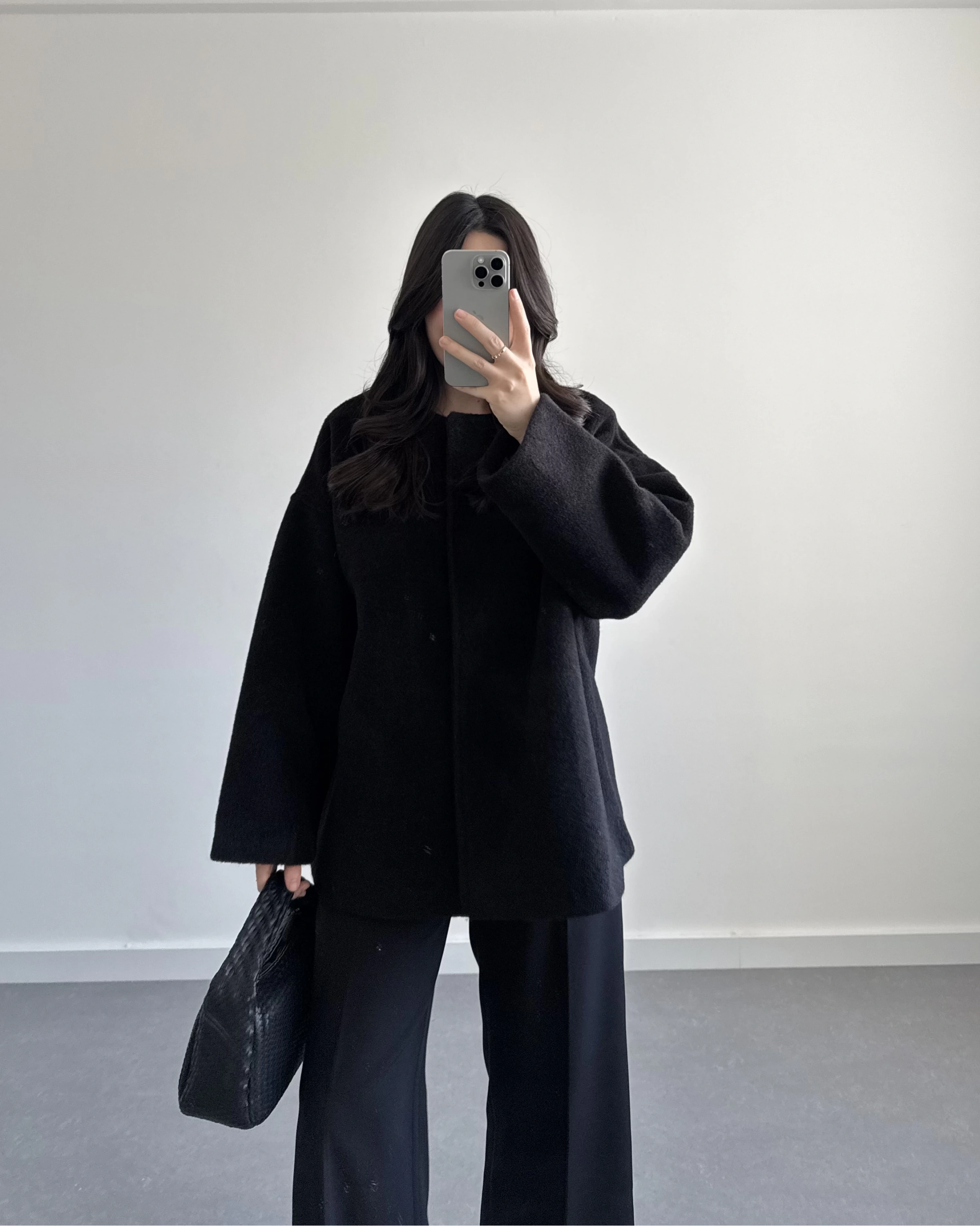 PREMİUM OVERSİZE KAŞE KABAN SİYAH