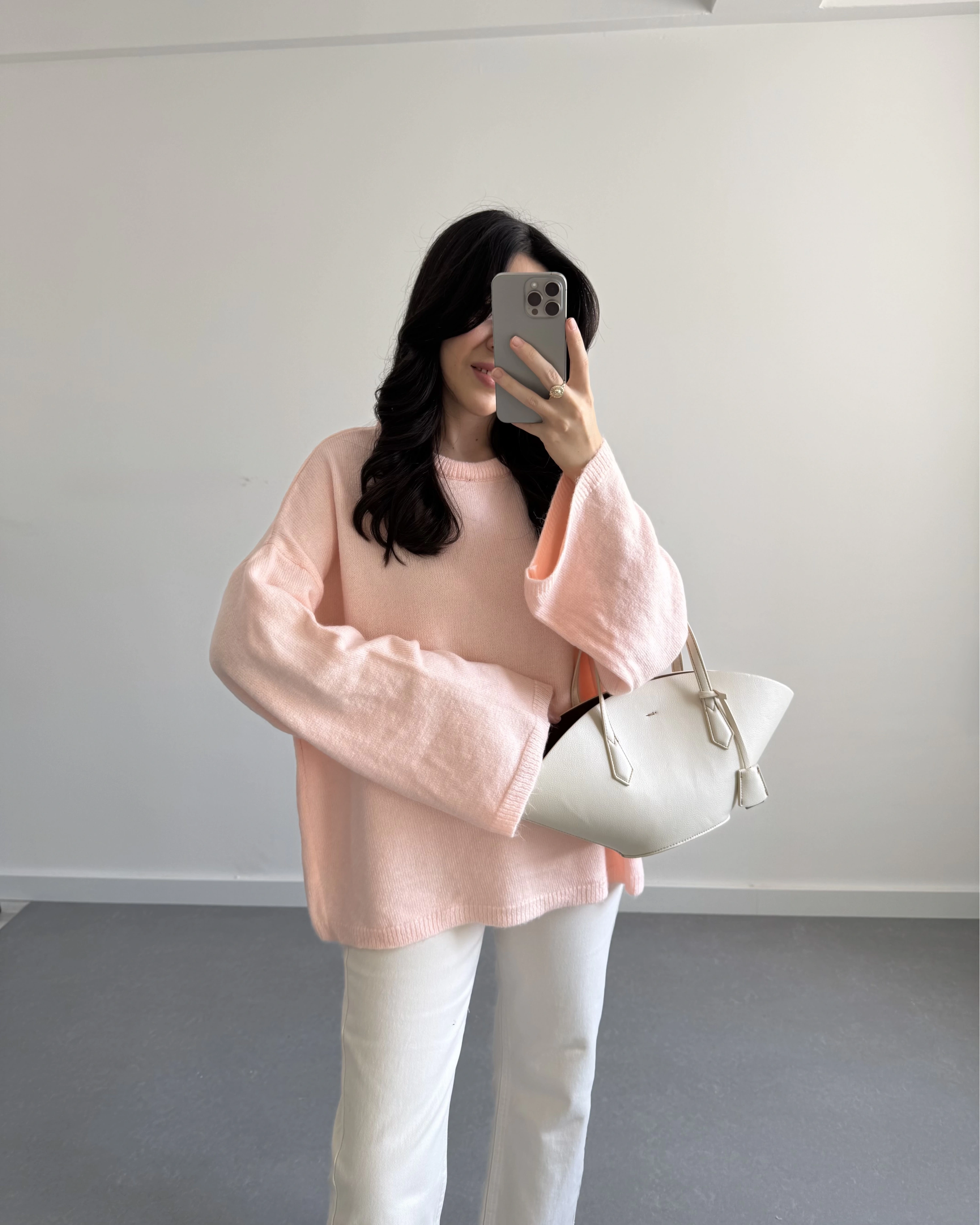 PUDRA PEMBE PİNTEREST KAZAK