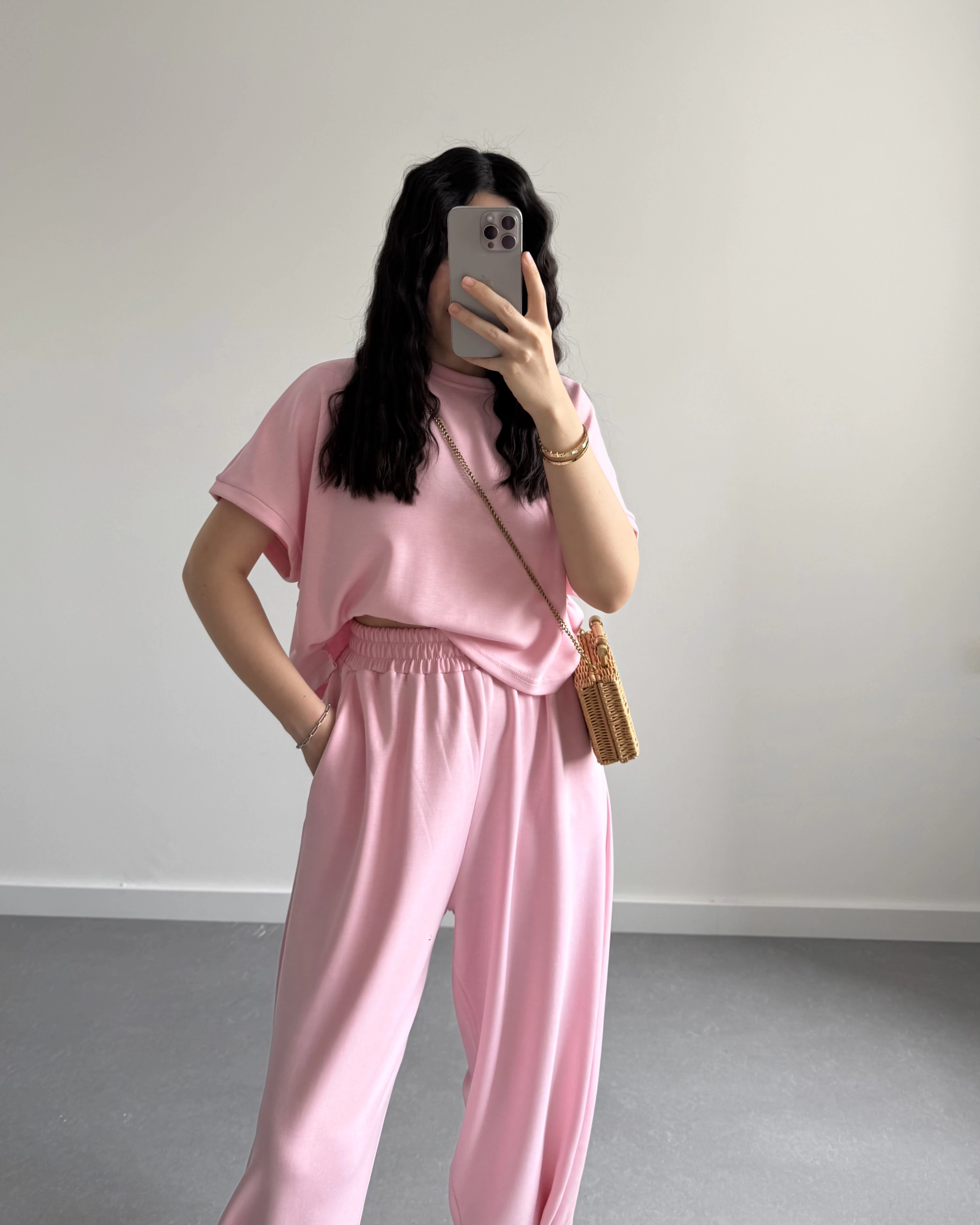 REX PEMBE MODAL KUMAŞ TAKIM