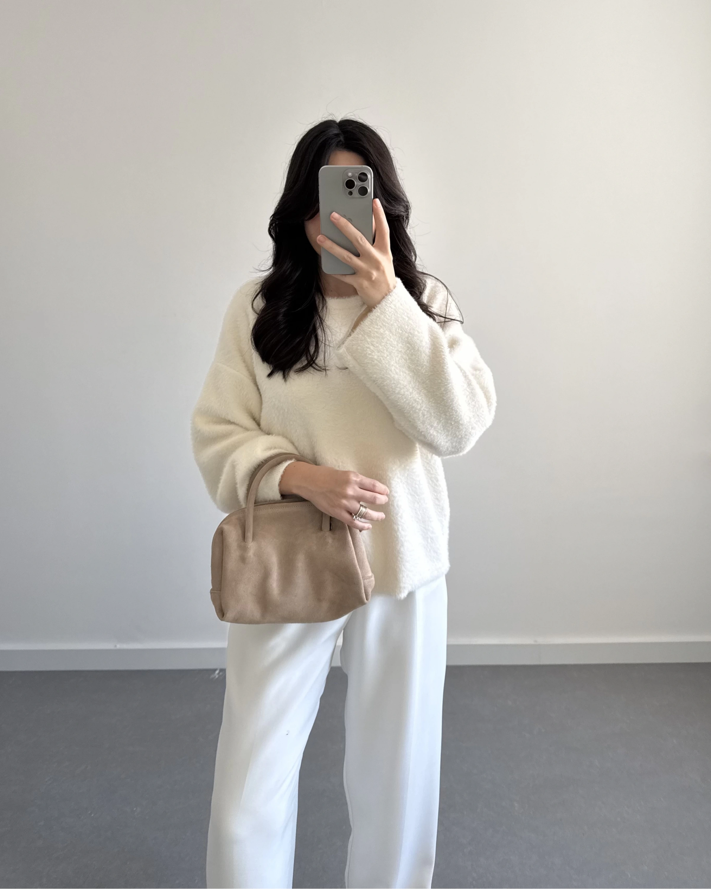 SAKALLI YUMOŞ KAZAK EKRU