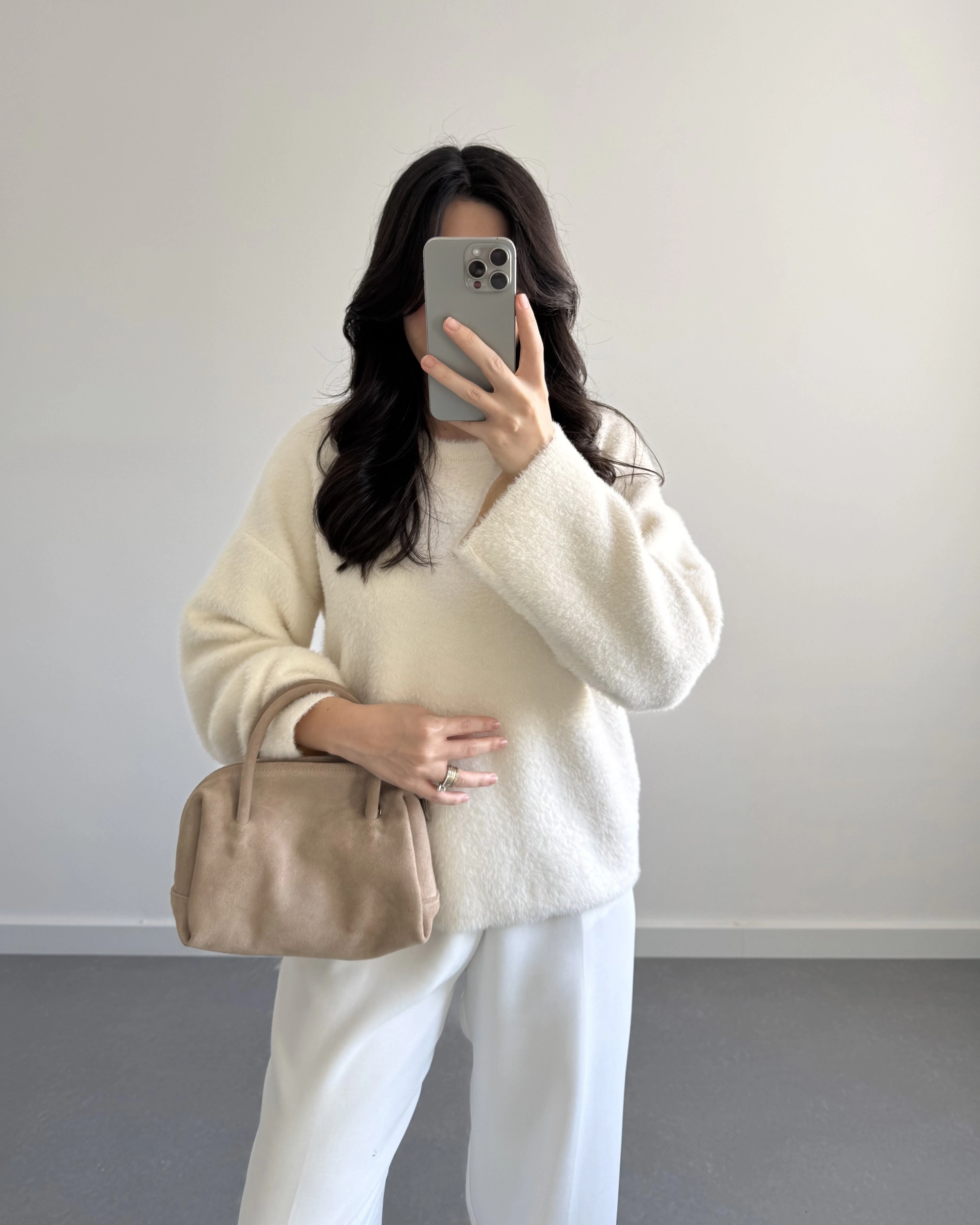 SAKALLI YUMOŞ KAZAK EKRU