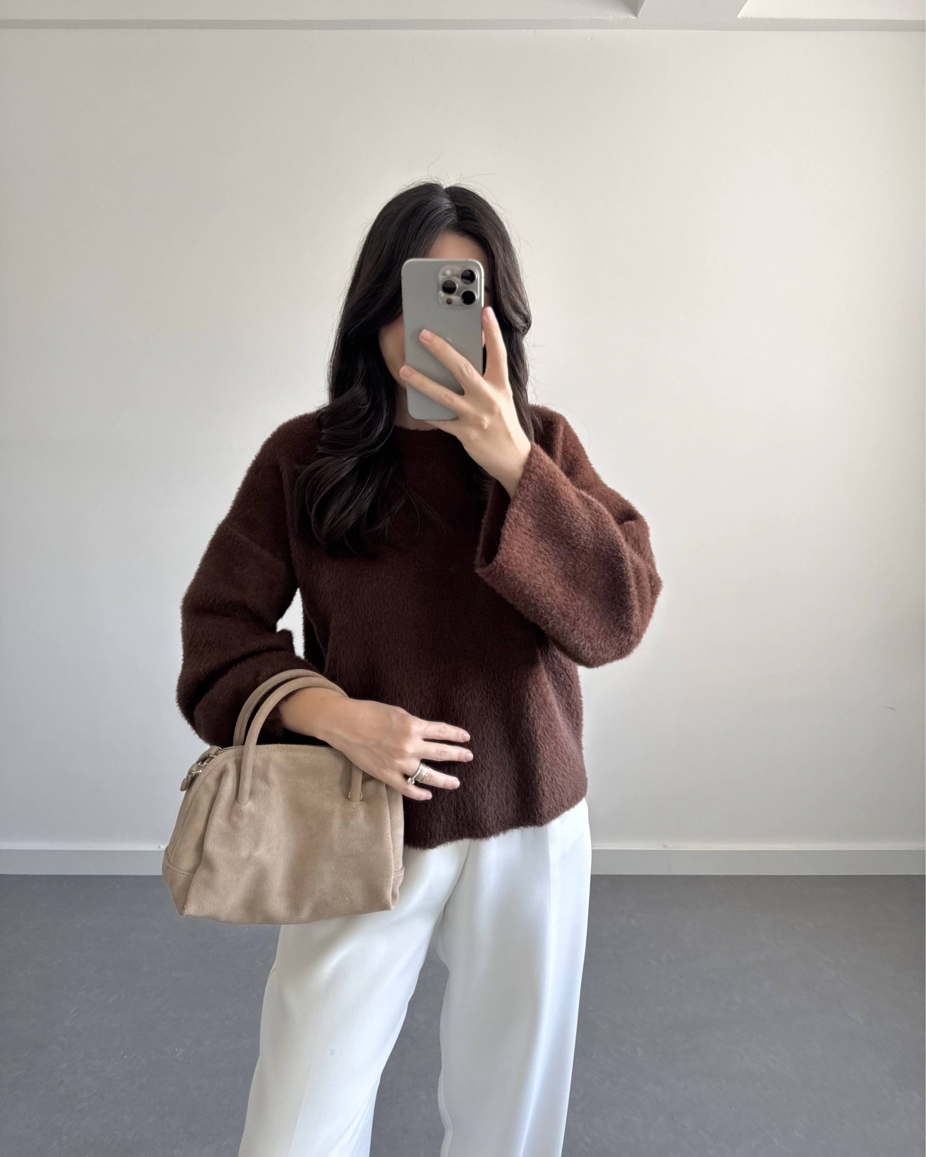 SAKALLI YUMOŞ KAZAK KAHVE