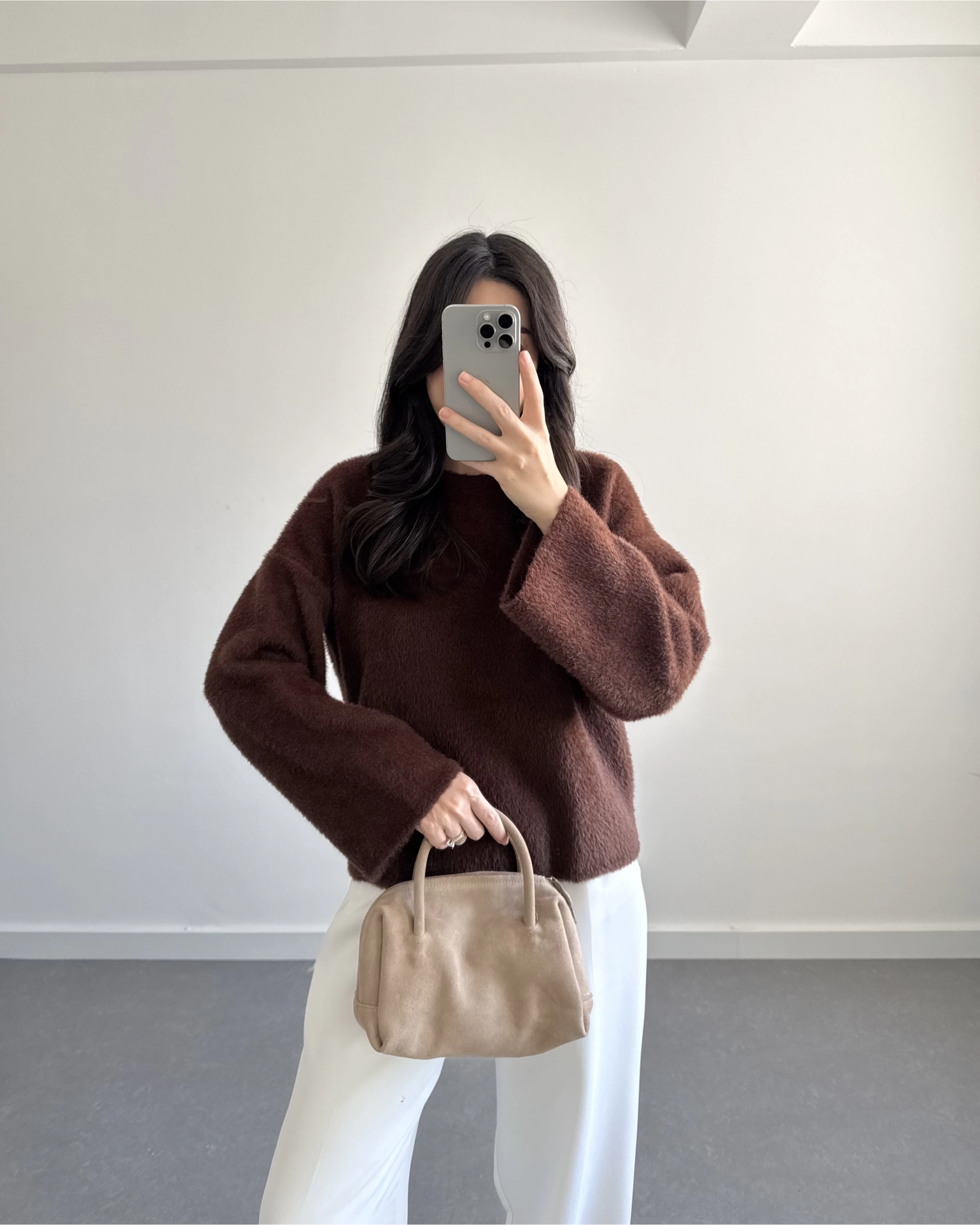 SAKALLI YUMOŞ KAZAK KAHVE