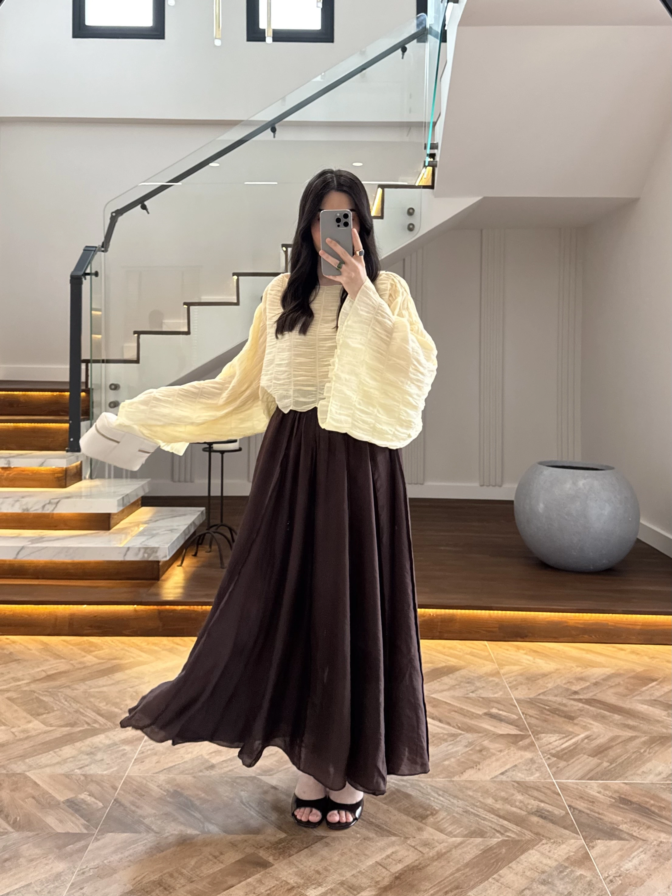 SARI TENSEL DRAPE BLUZ-D31096