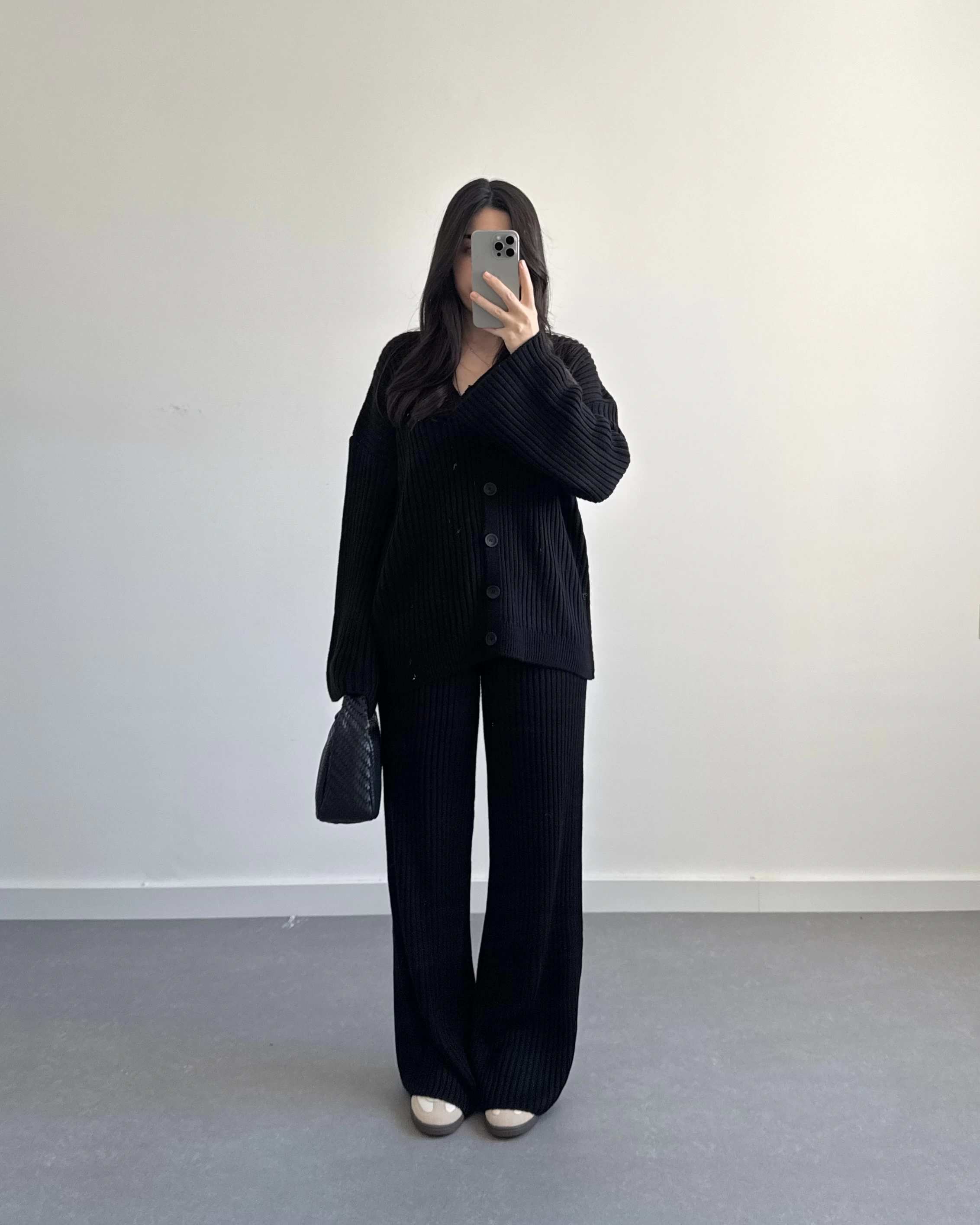 SİYAH BASİC FİTİLLİ HIRKA TAKIM