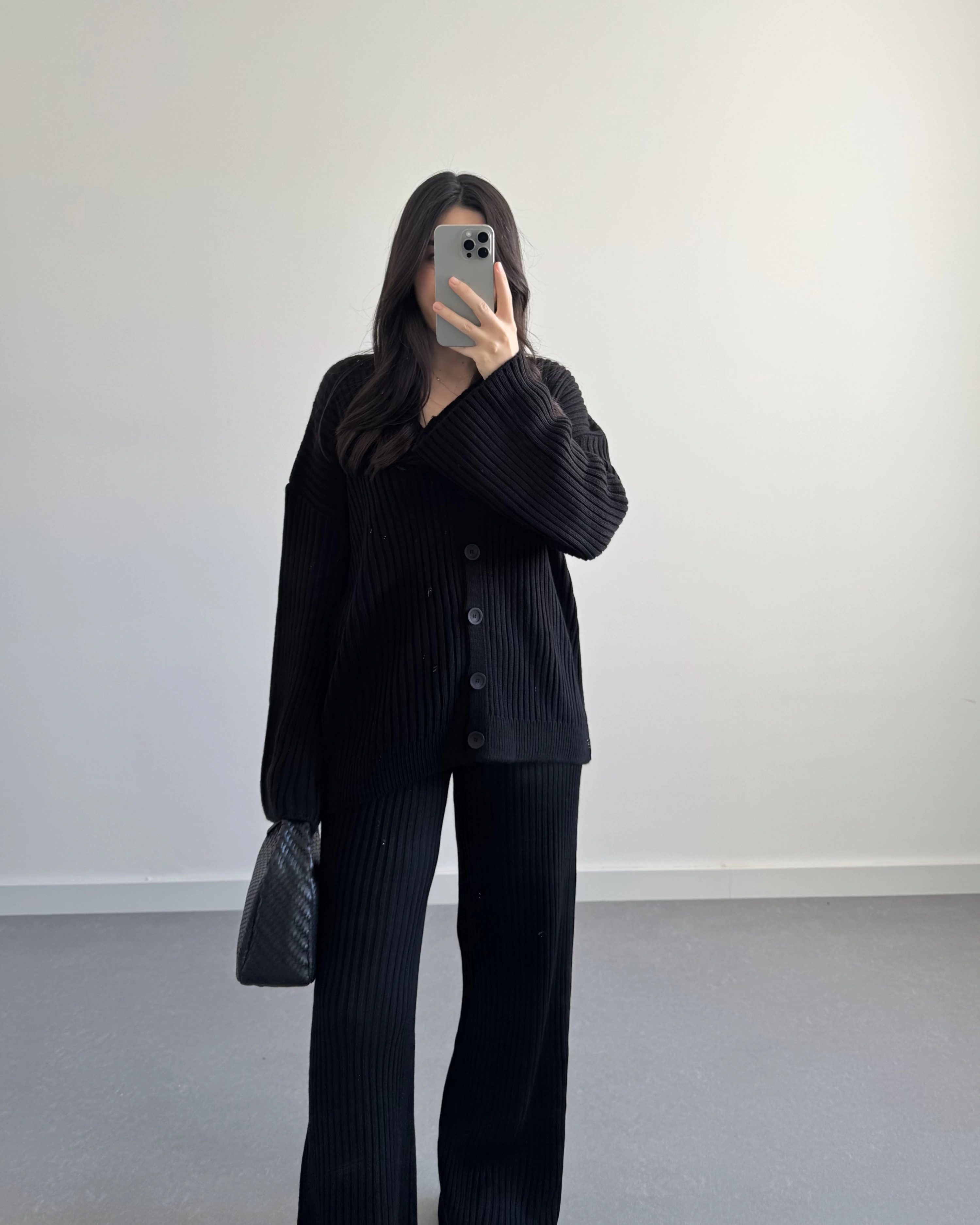 SİYAH BASİC FİTİLLİ HIRKA TAKIM