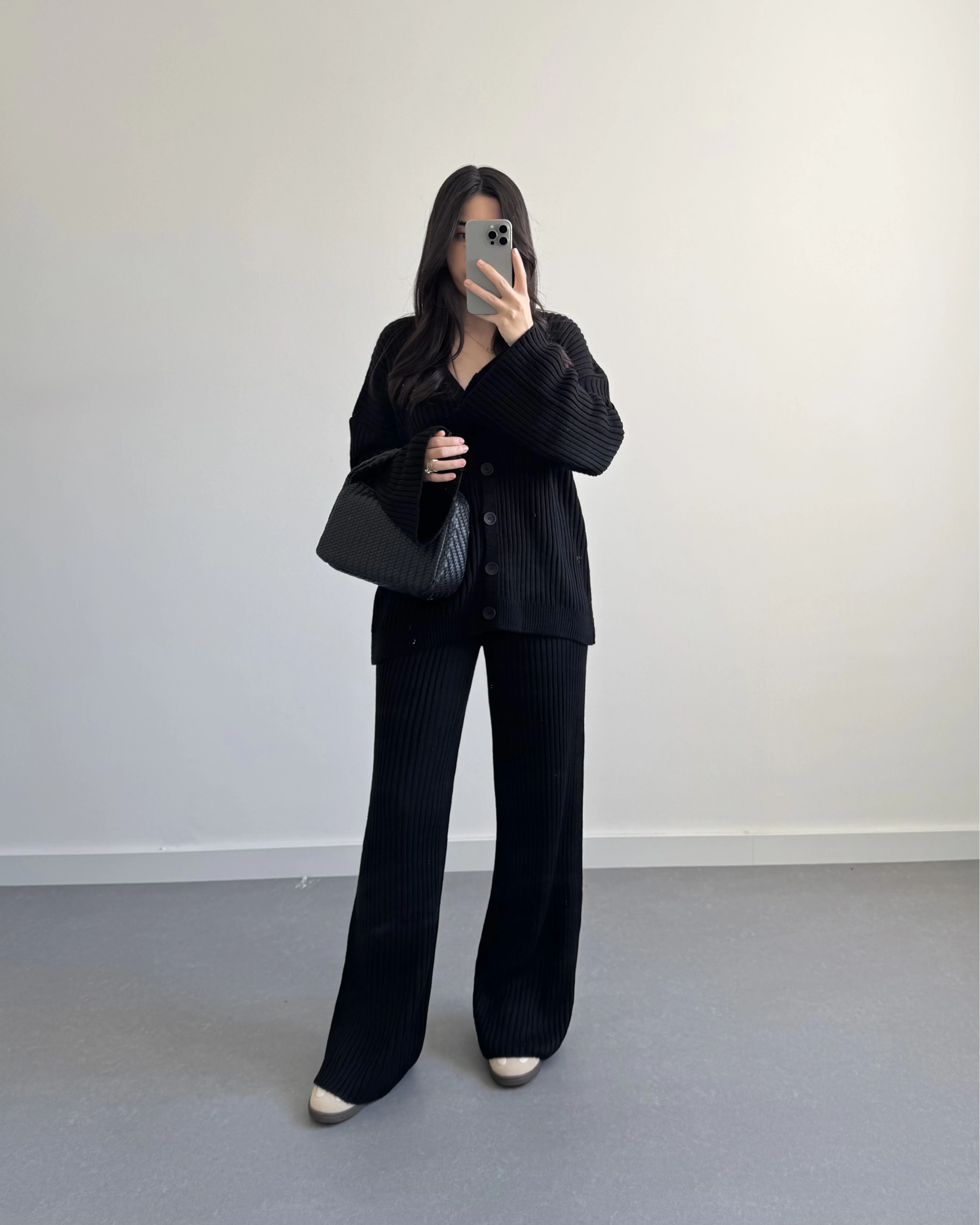 SİYAH BASİC FİTİLLİ HIRKA TAKIM