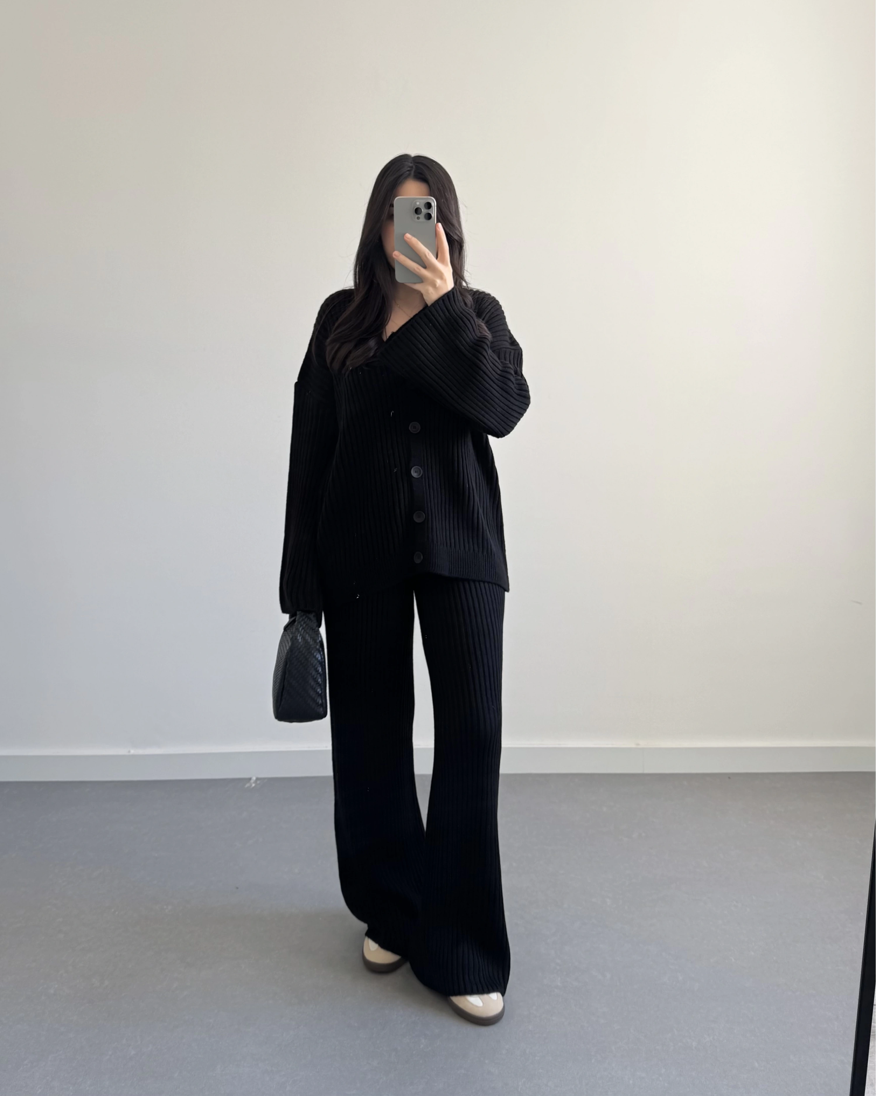 SİYAH BASİC FİTİLLİ HIRKA TAKIM