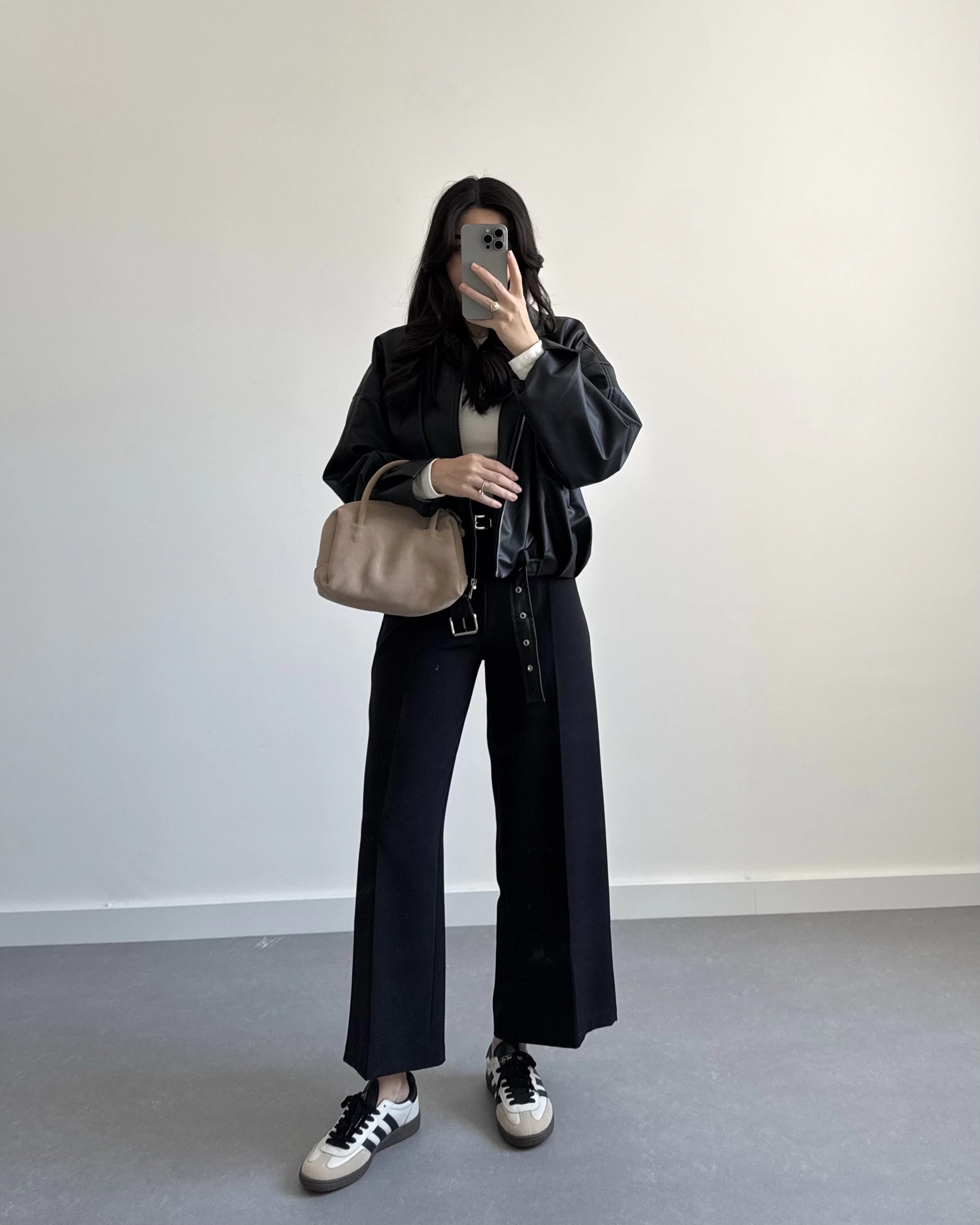 SİYAH BOMBER DERİ CEKET