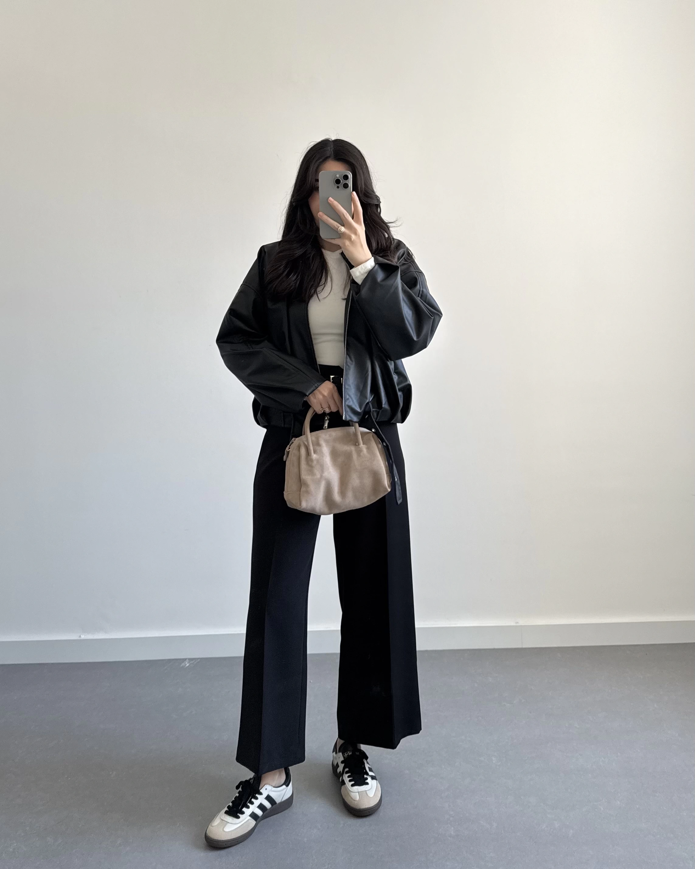 SİYAH BOMBER DERİ CEKET