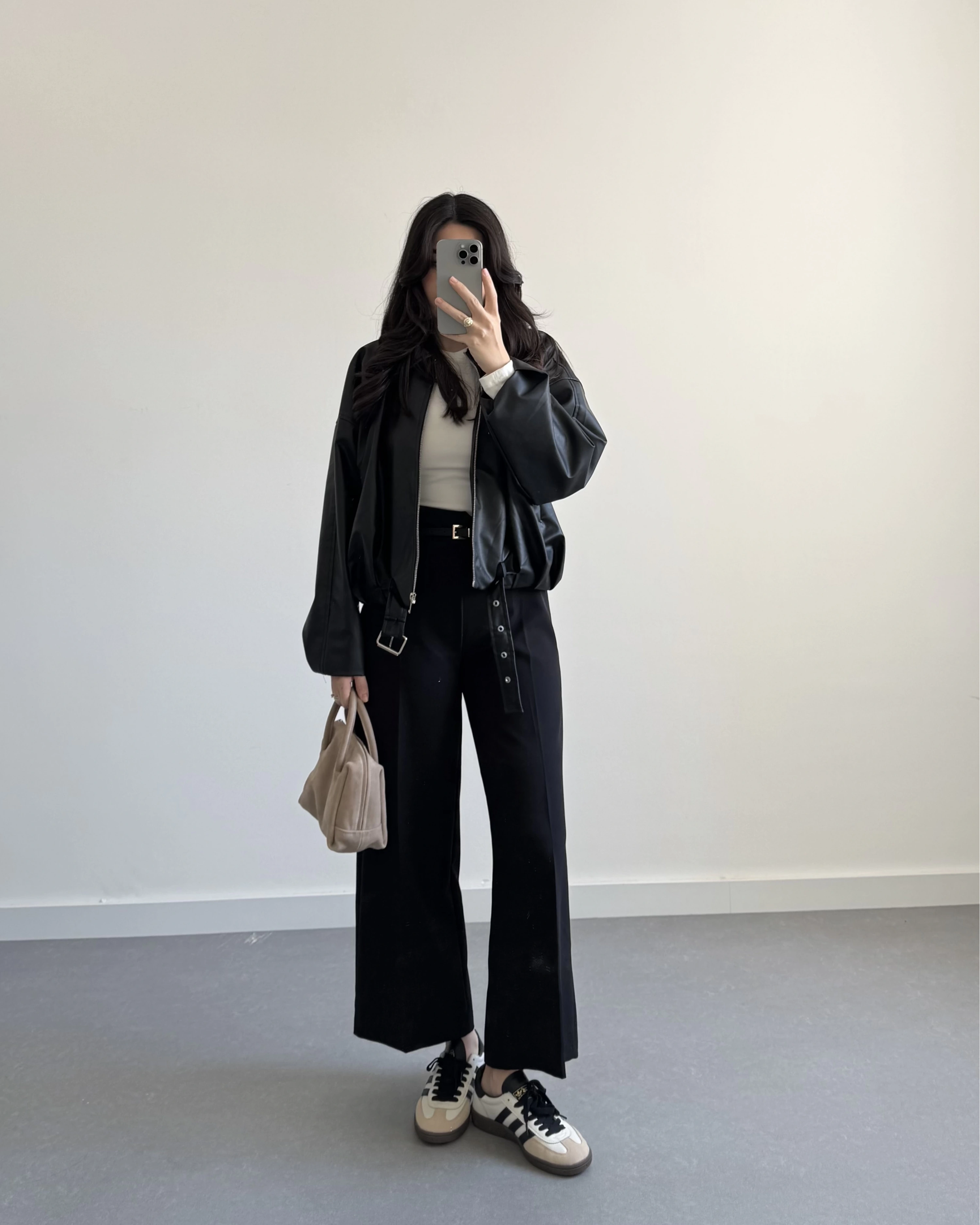 SİYAH BOMBER DERİ CEKET