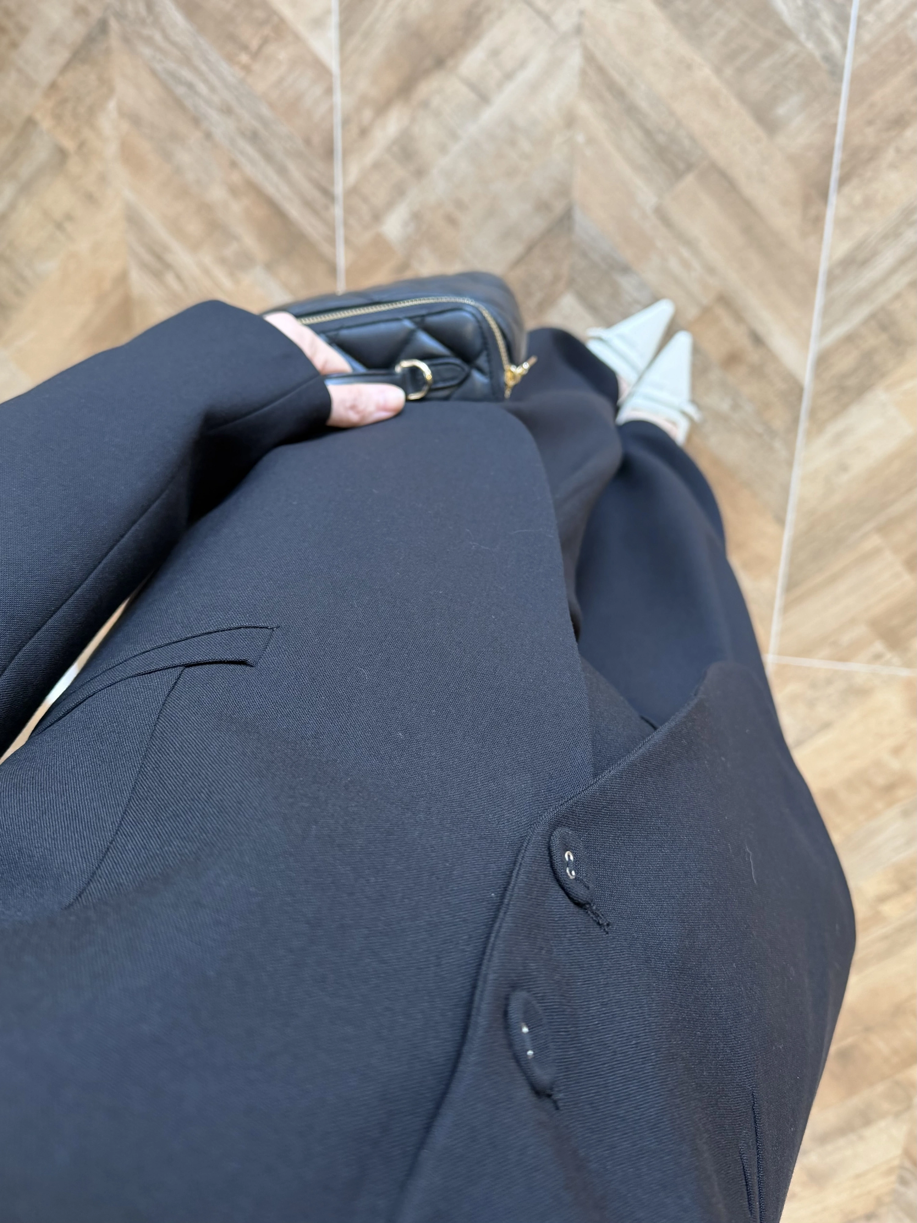 SİYAH CEP DETAY BLAZER TAKIM - 9116