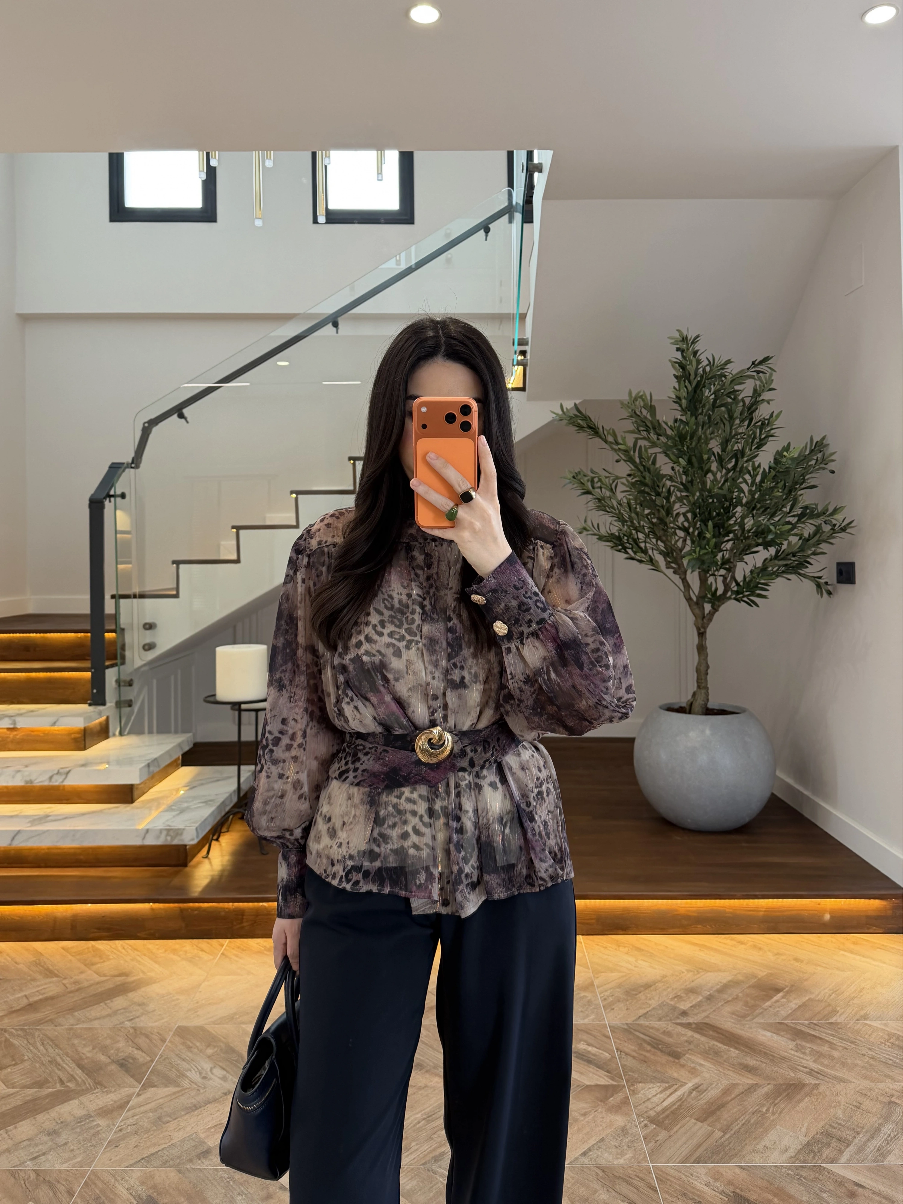 SİYAH KALIN KORSELİ BLUZ-5158