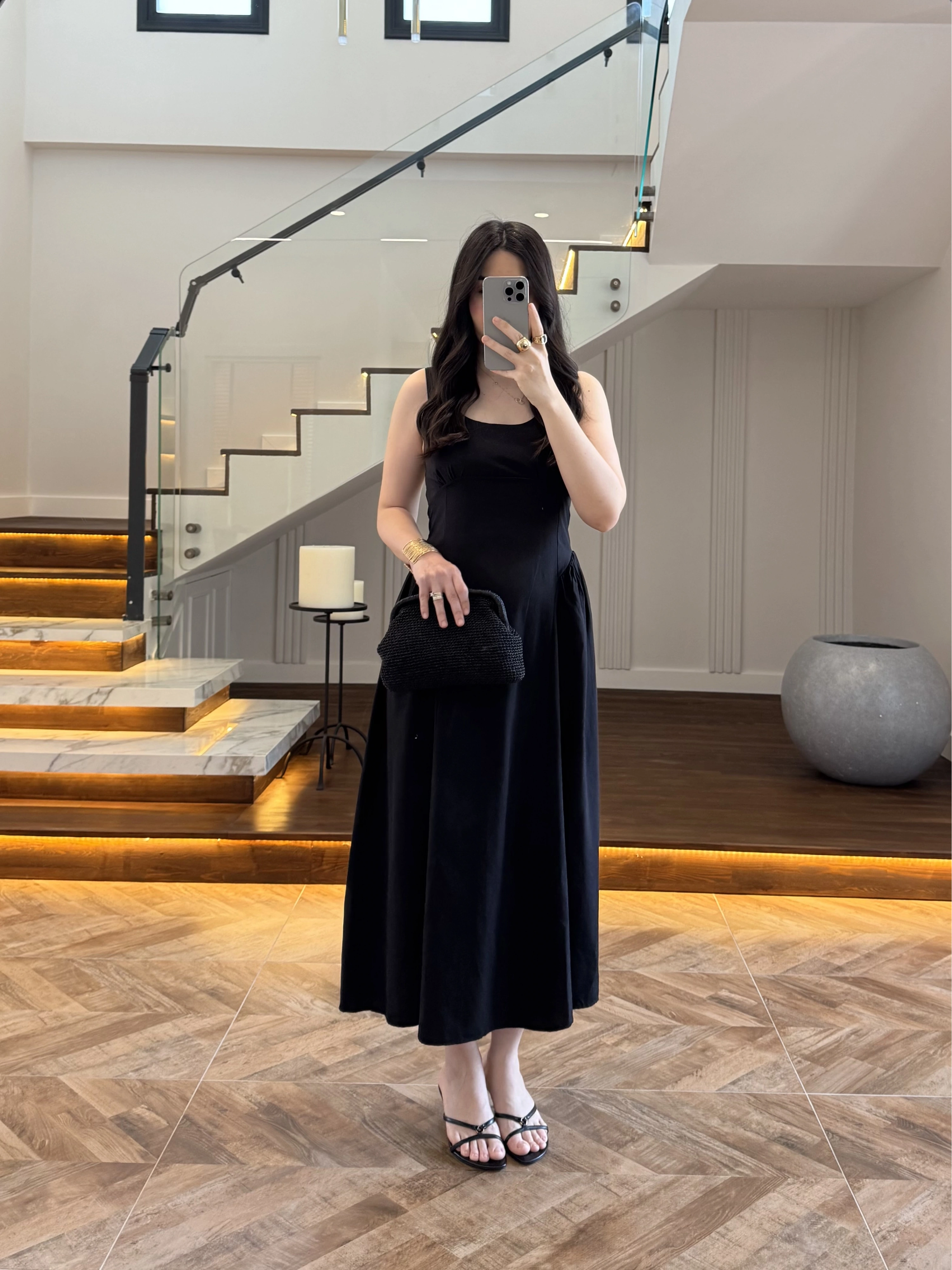 SİYAH KUŞAKLI ELBİSE- 3998