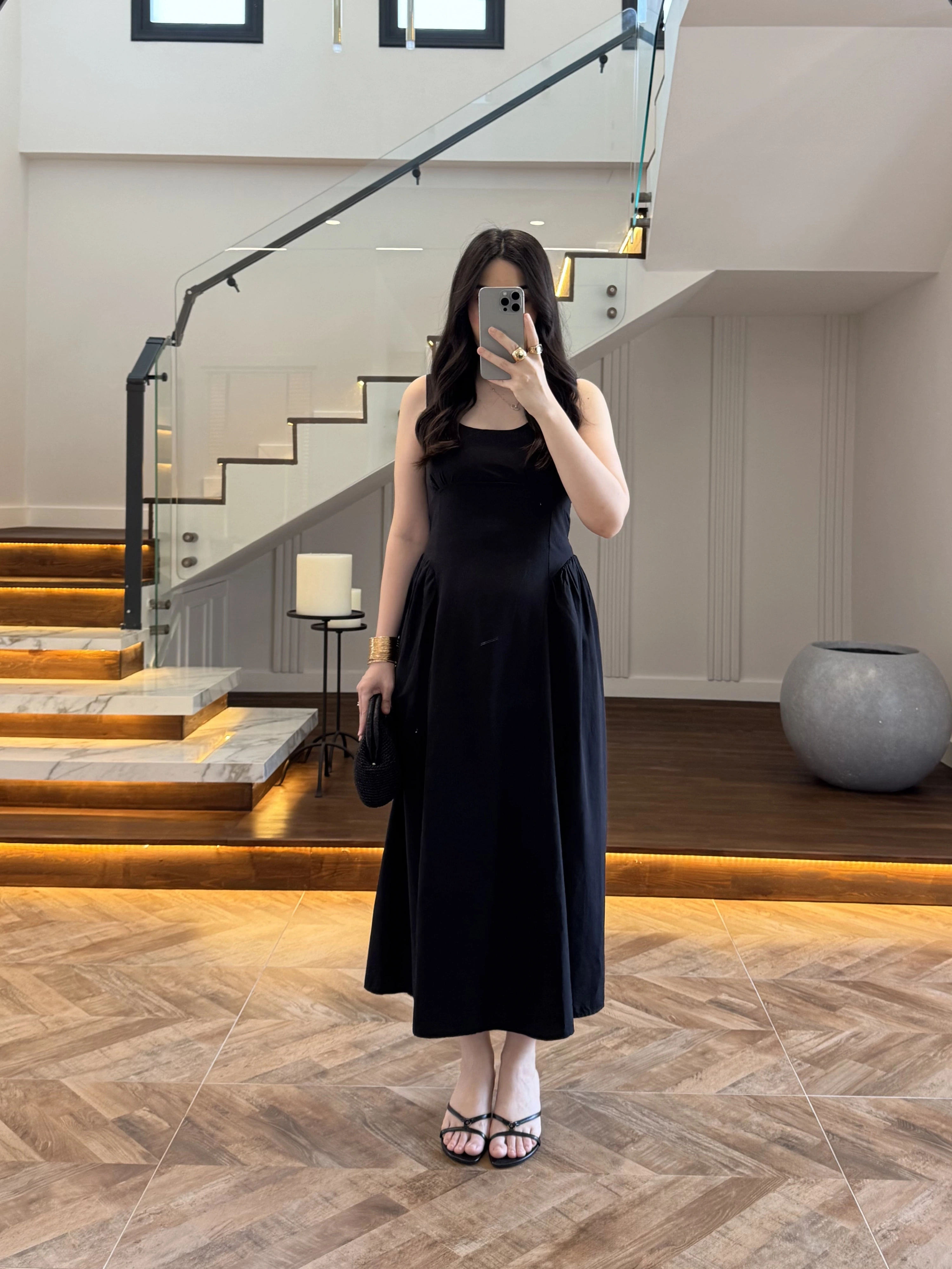 SİYAH KUŞAKLI ELBİSE- 3998