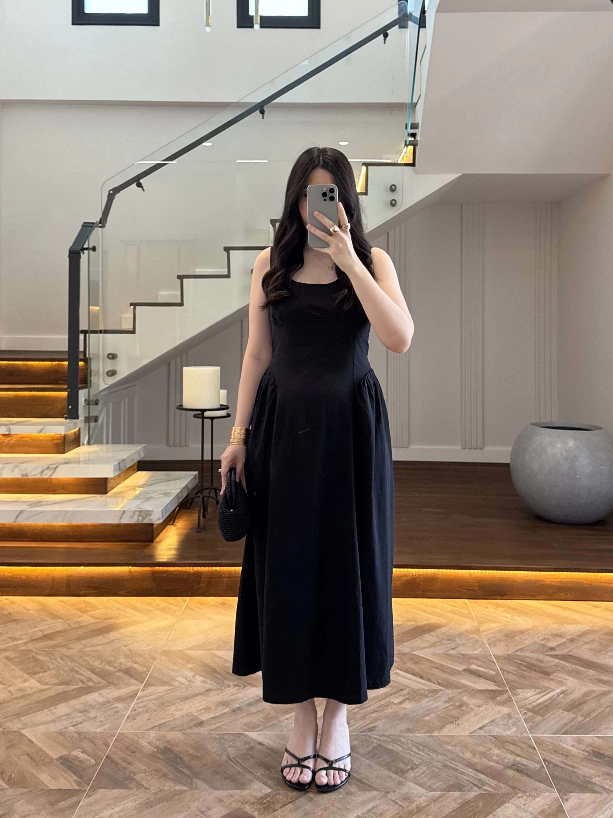 SİYAH KUŞAKLI ELBİSE- 3998