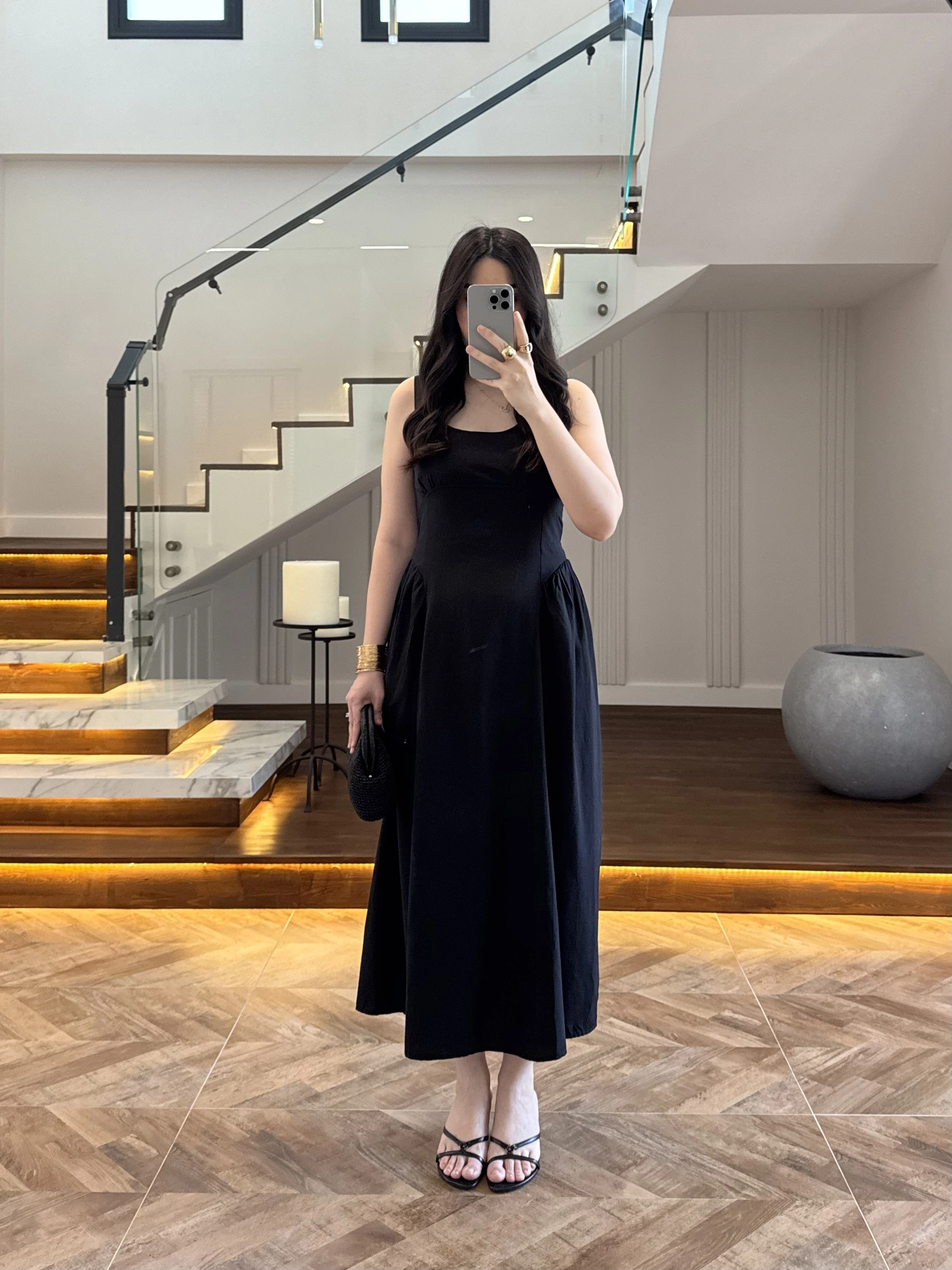 SİYAH KUŞAKLI ELBİSE- 3998