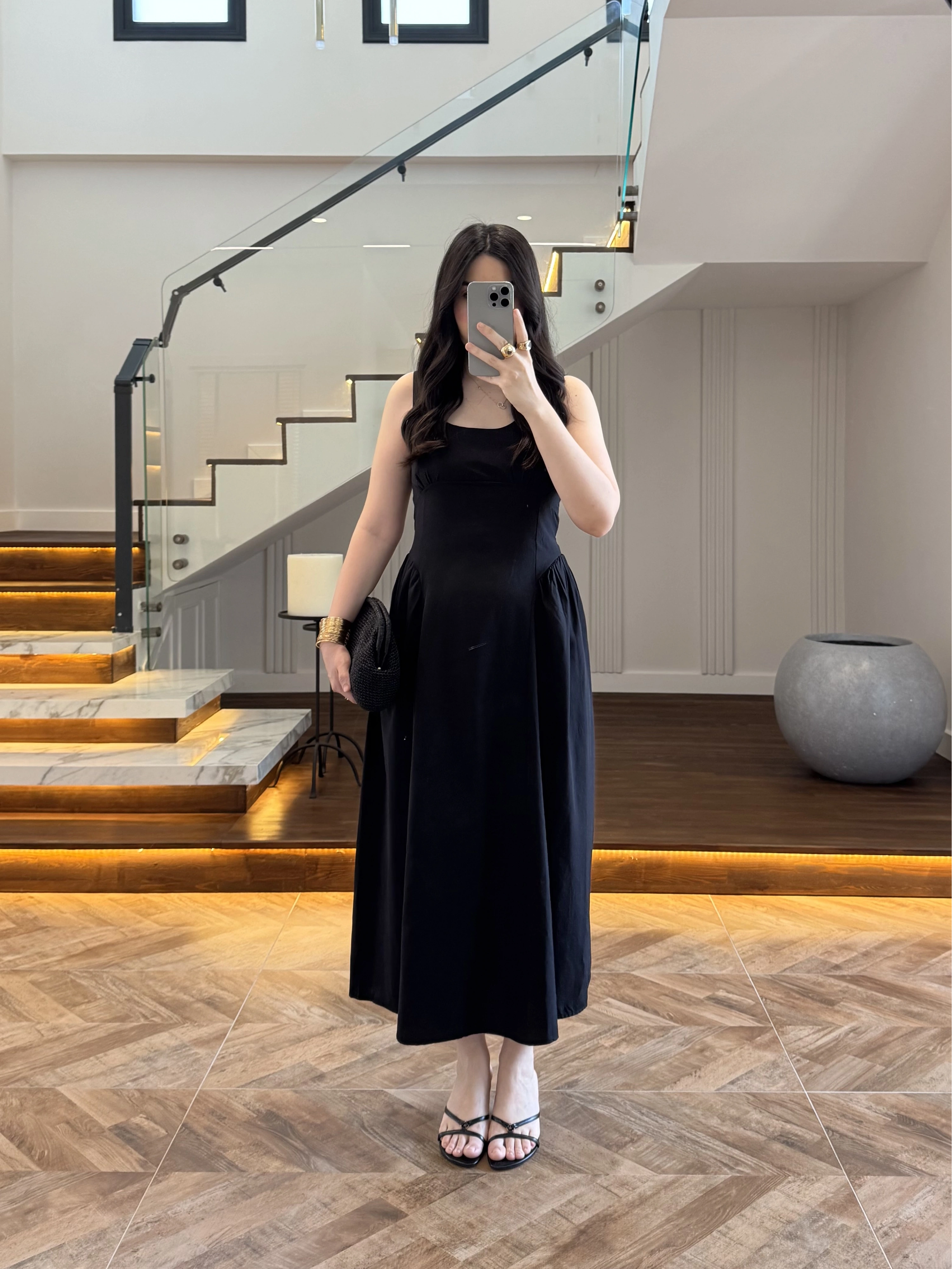 SİYAH KUŞAKLI ELBİSE- 3998