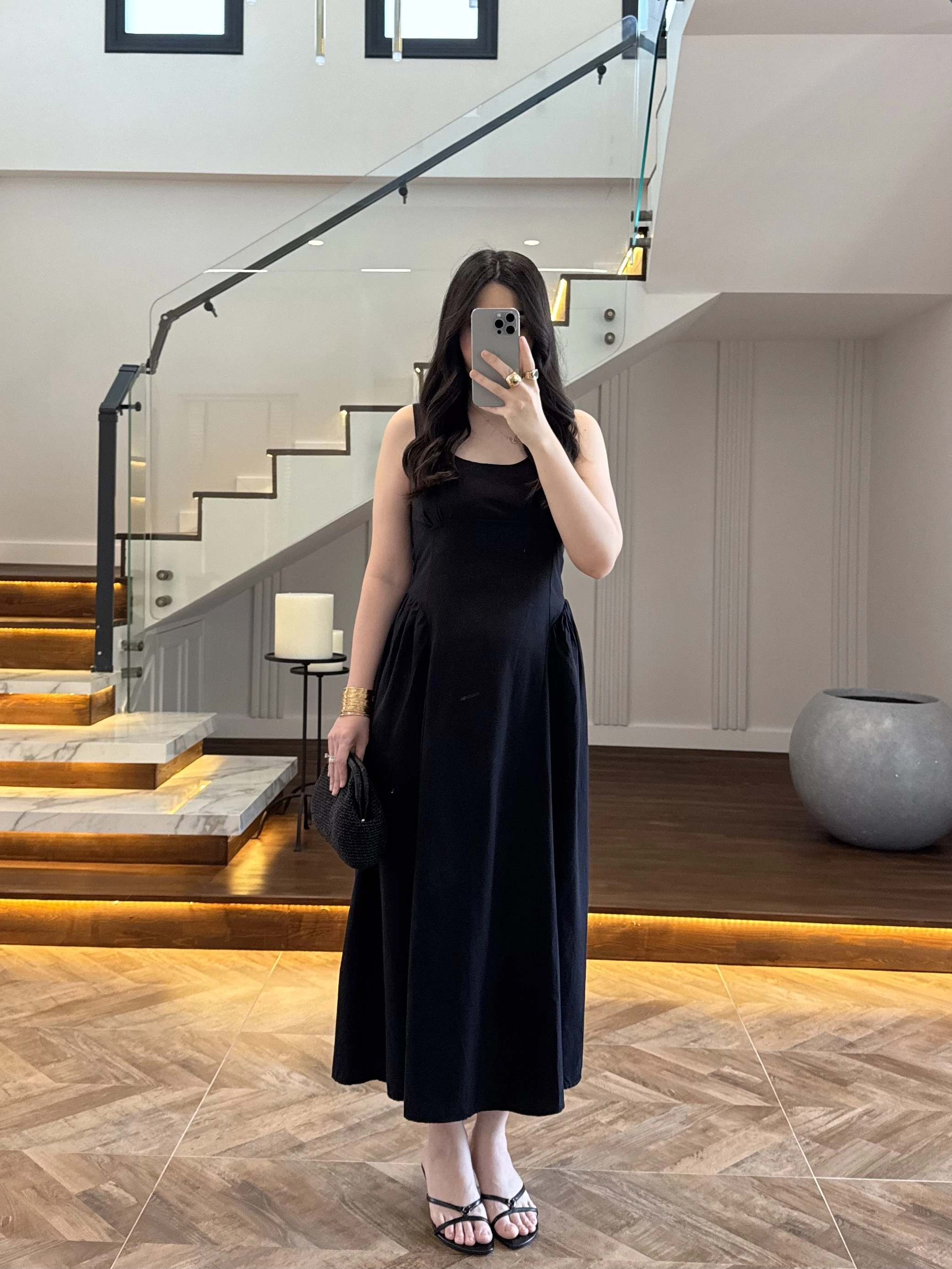 SİYAH KUŞAKLI ELBİSE- 3998