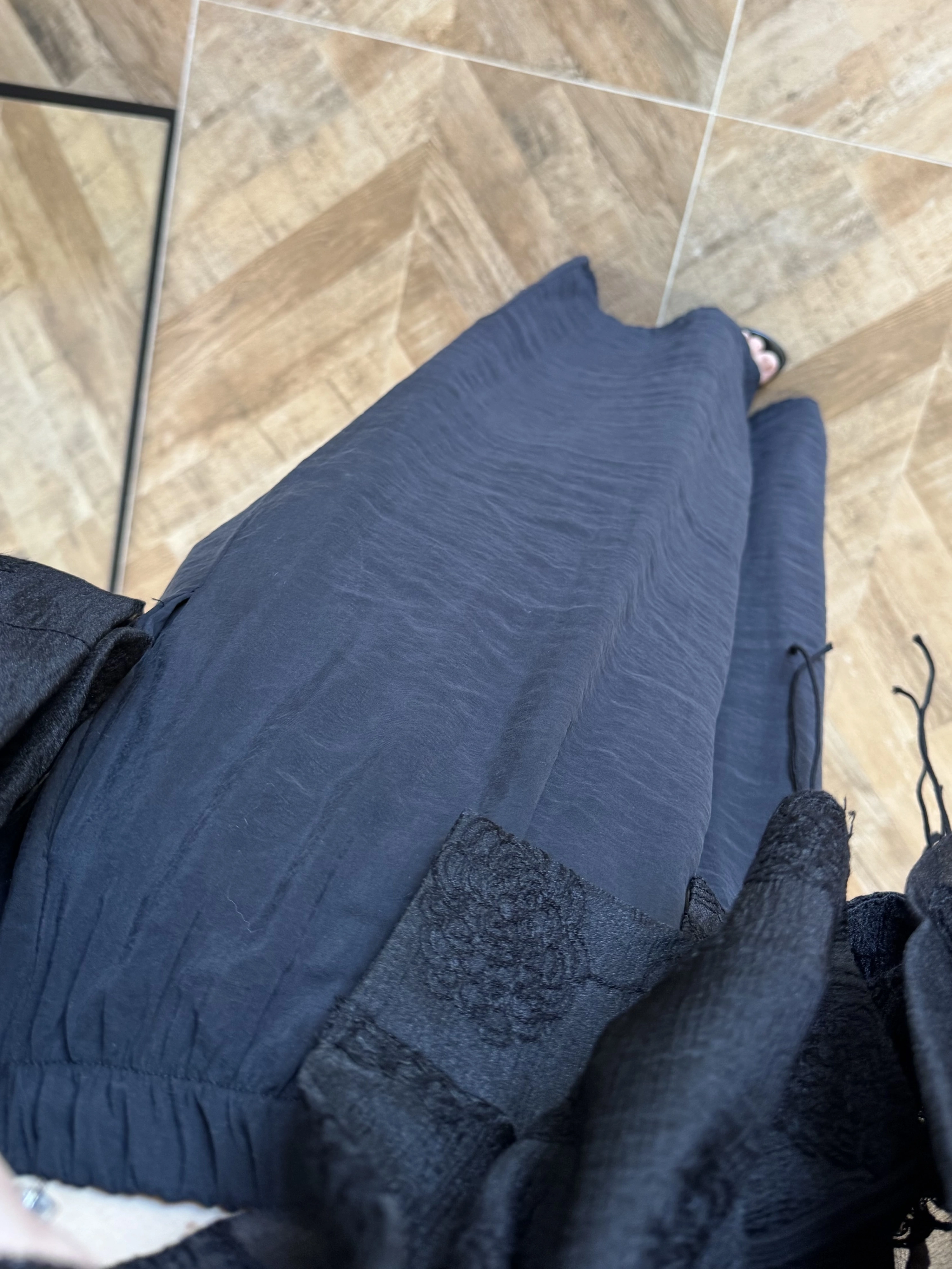SİYAH LASTİKLİ MODAL PANTOLON -50979