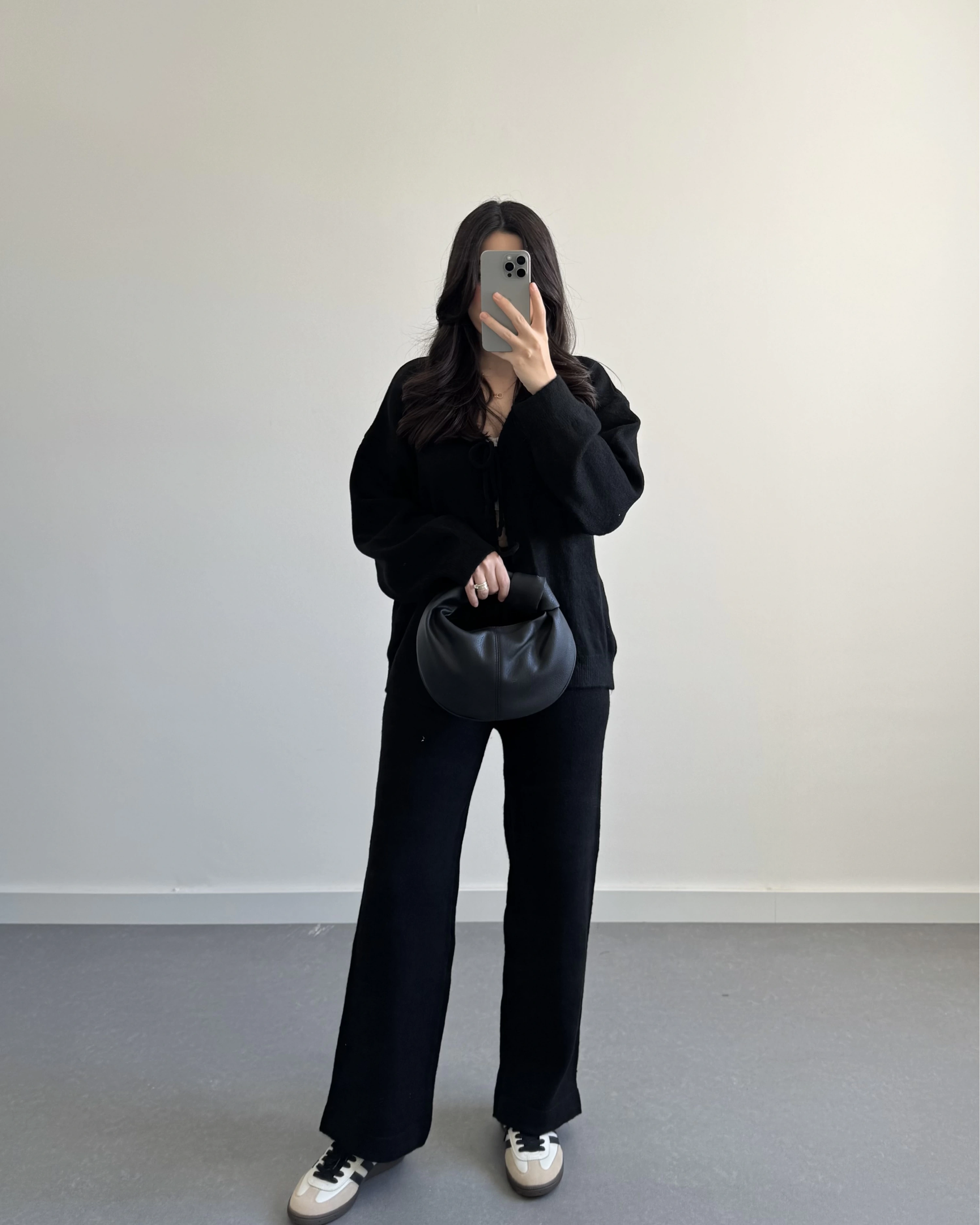 SİYAH ÖNÜ BAĞLAMALI PİNTEREST TAKIM