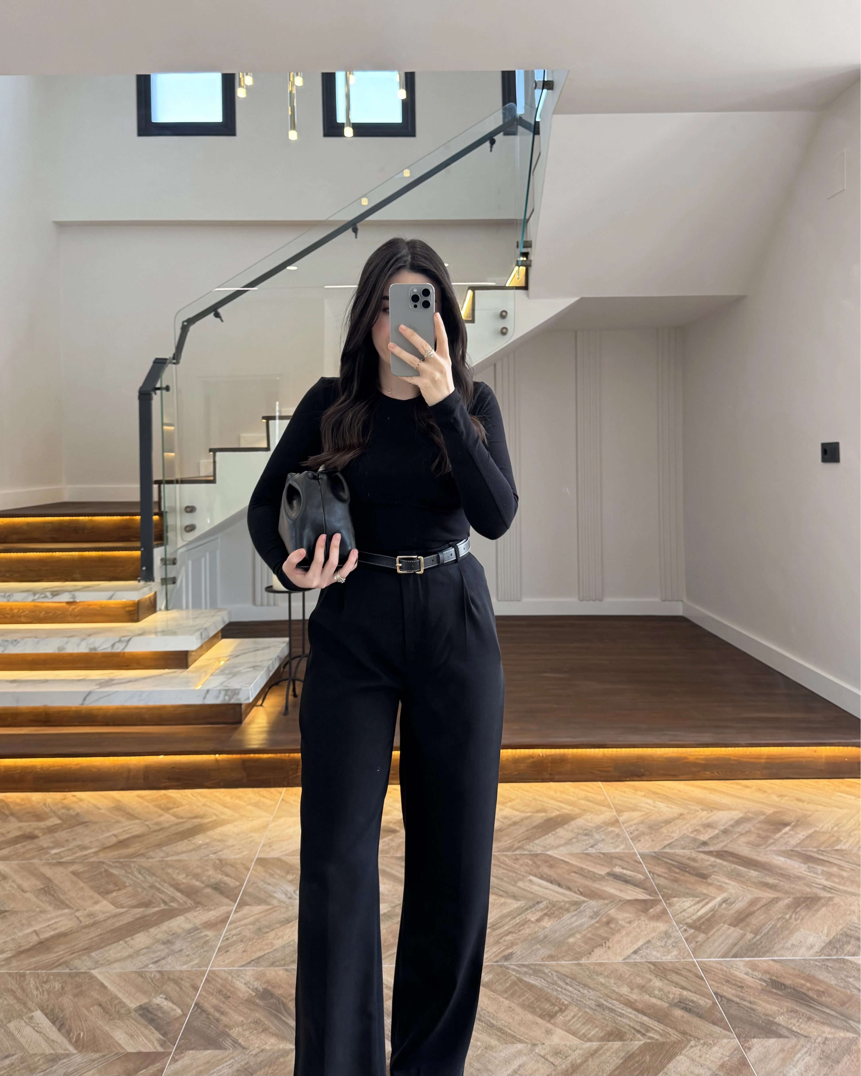 SİYAH PALAZZO PANTOLON -3879