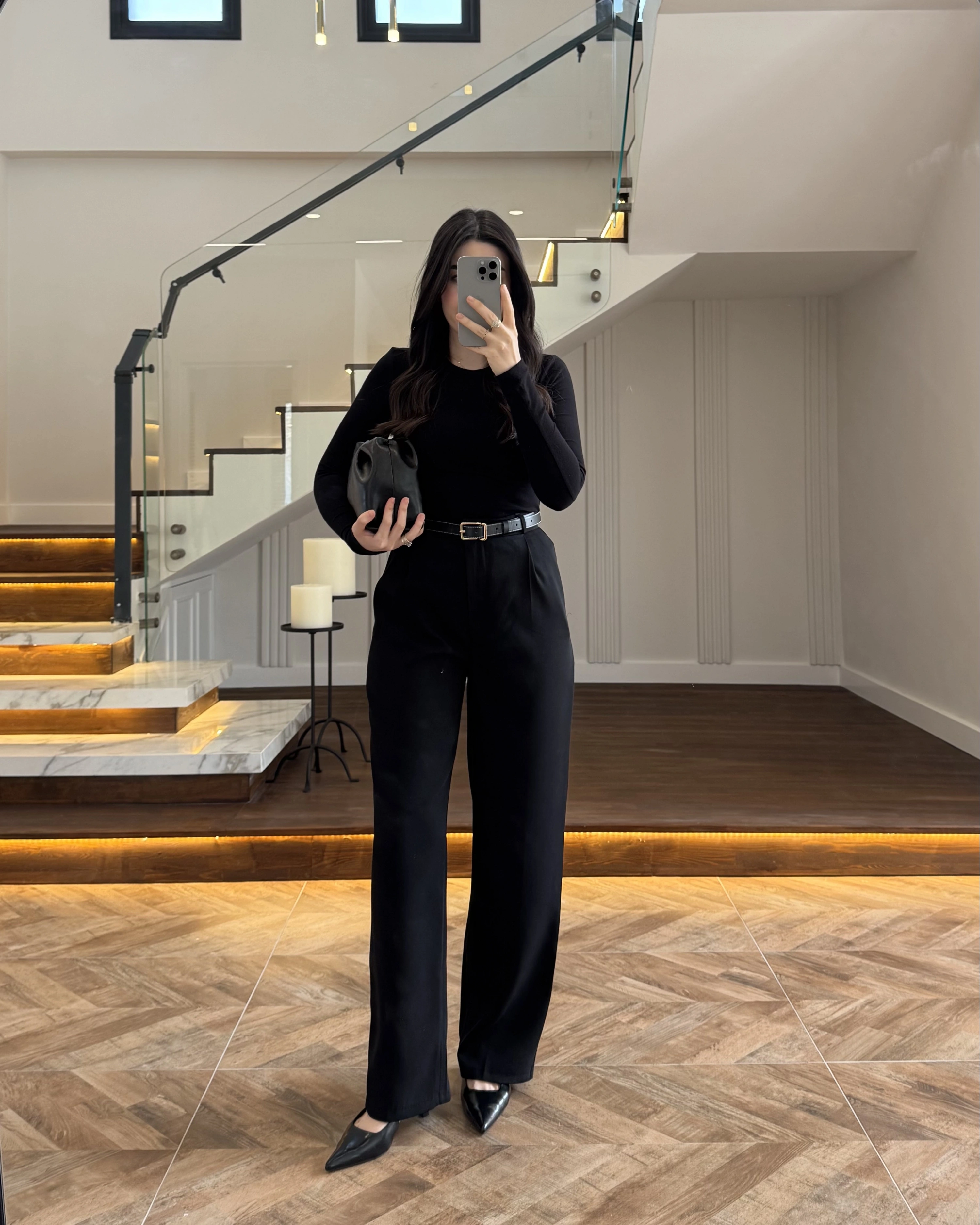 SİYAH PALAZZO PANTOLON -3879