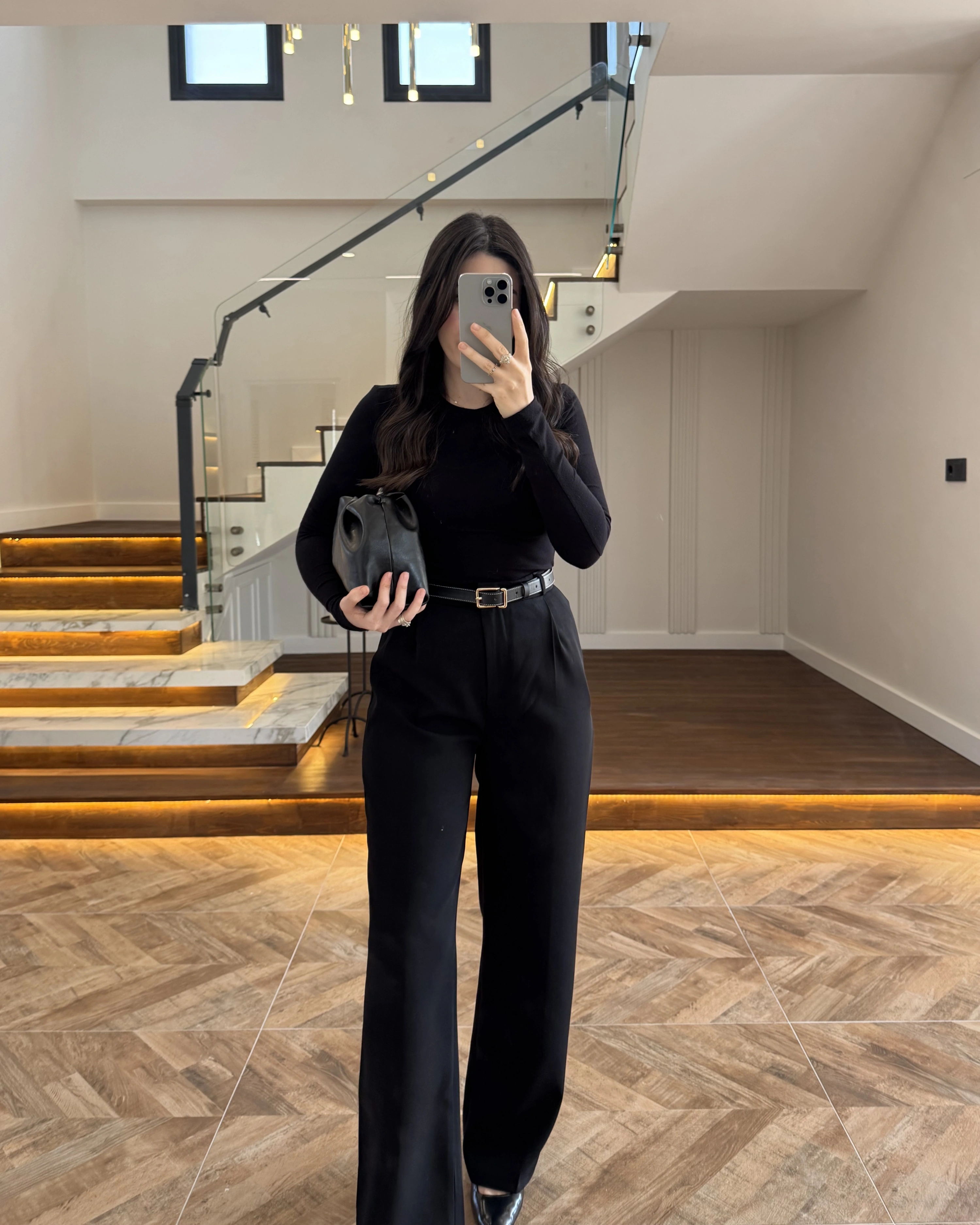 SİYAH PALAZZO PANTOLON -3879