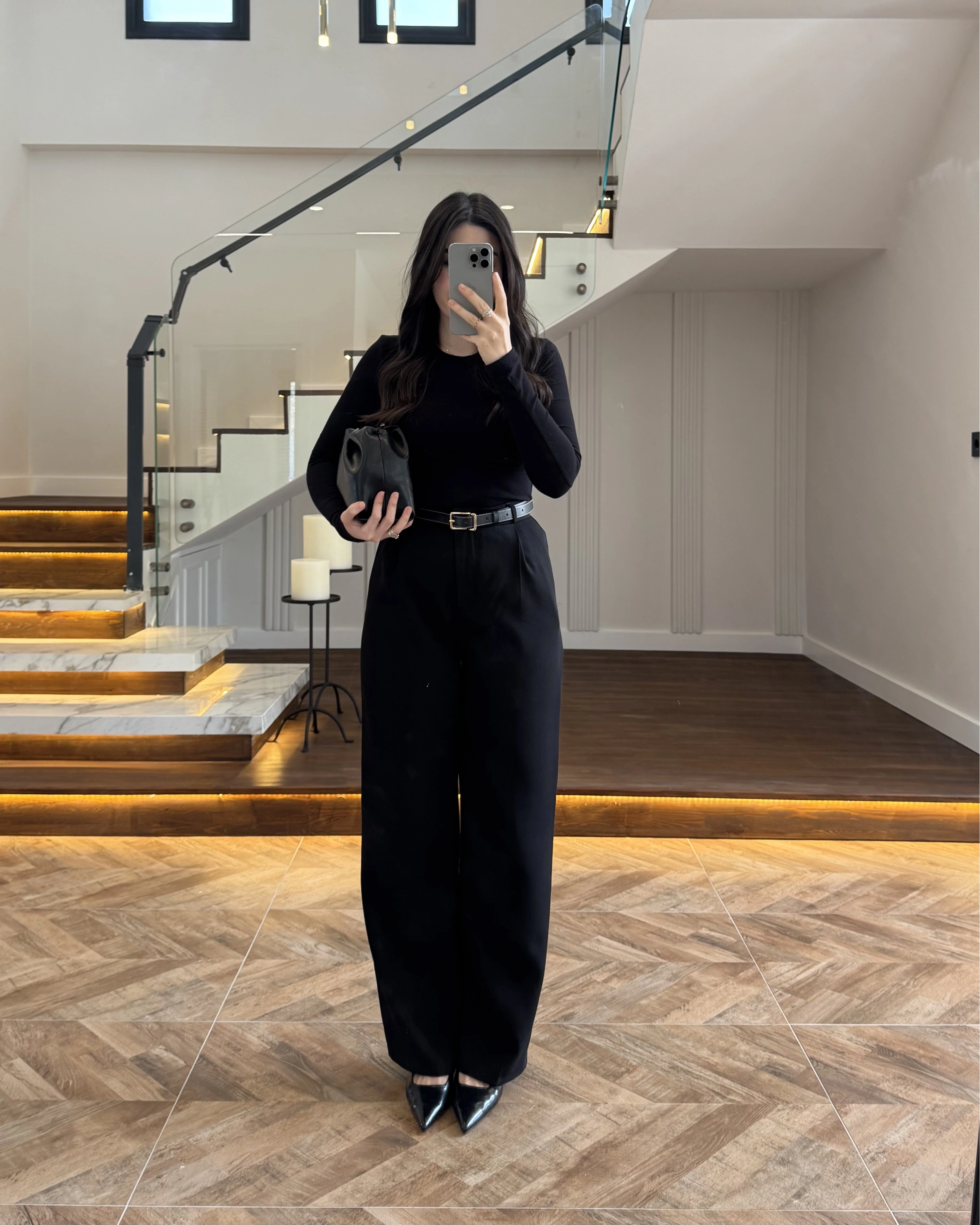 SİYAH PALAZZO PANTOLON -3879