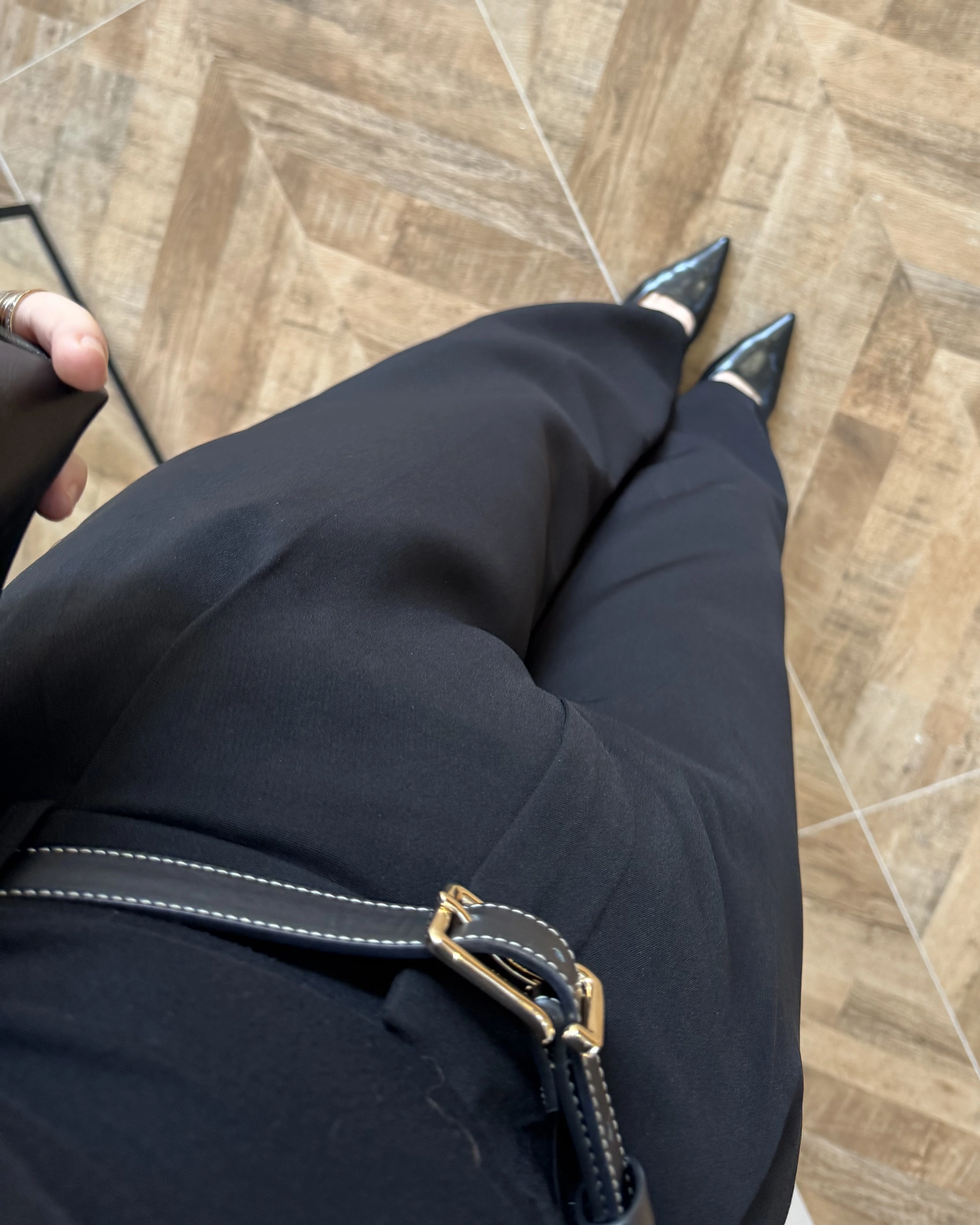 SİYAH PALAZZO PANTOLON -3879