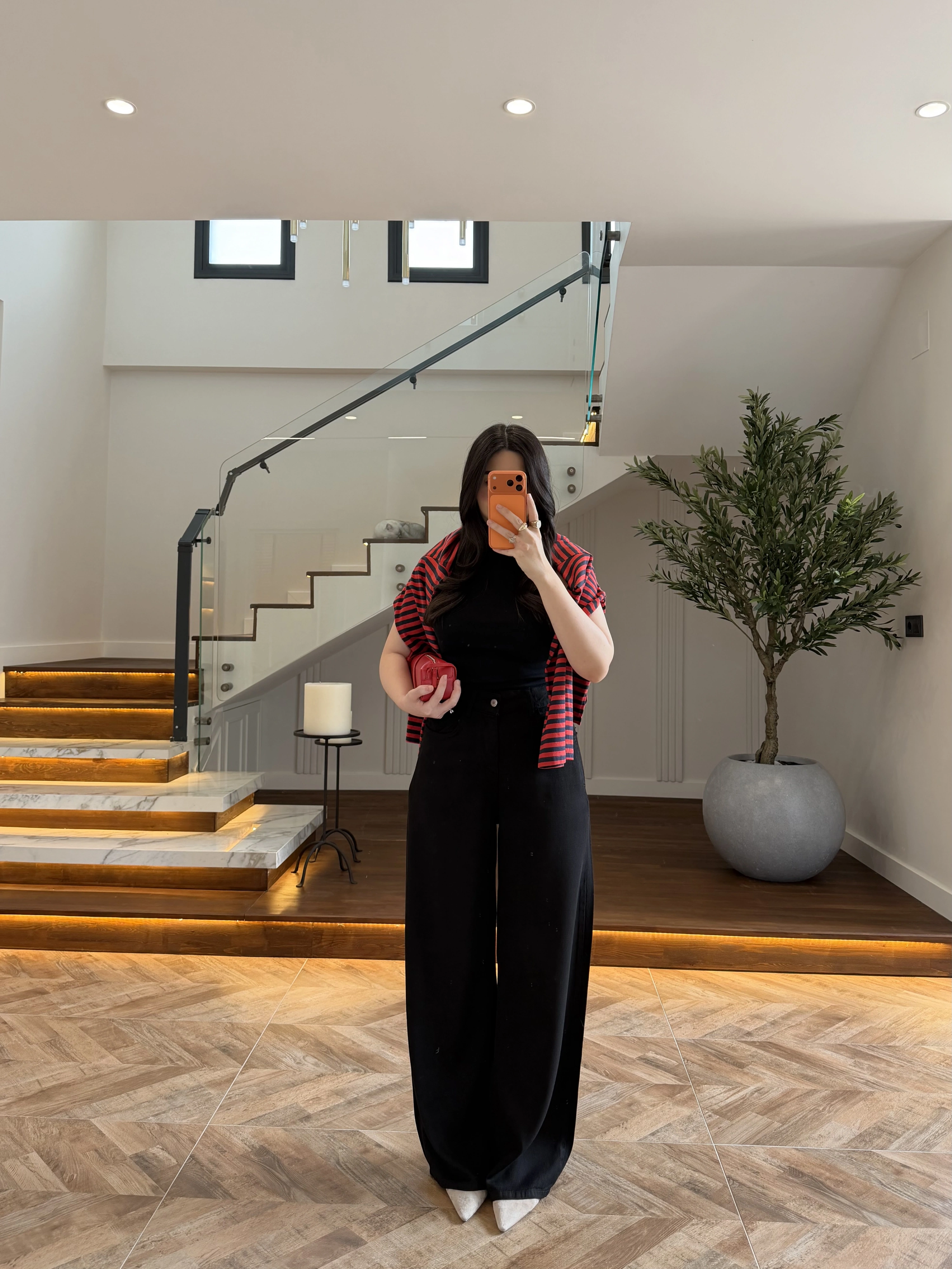 SİYAH TENSEL PANTOLON-27Y-000123