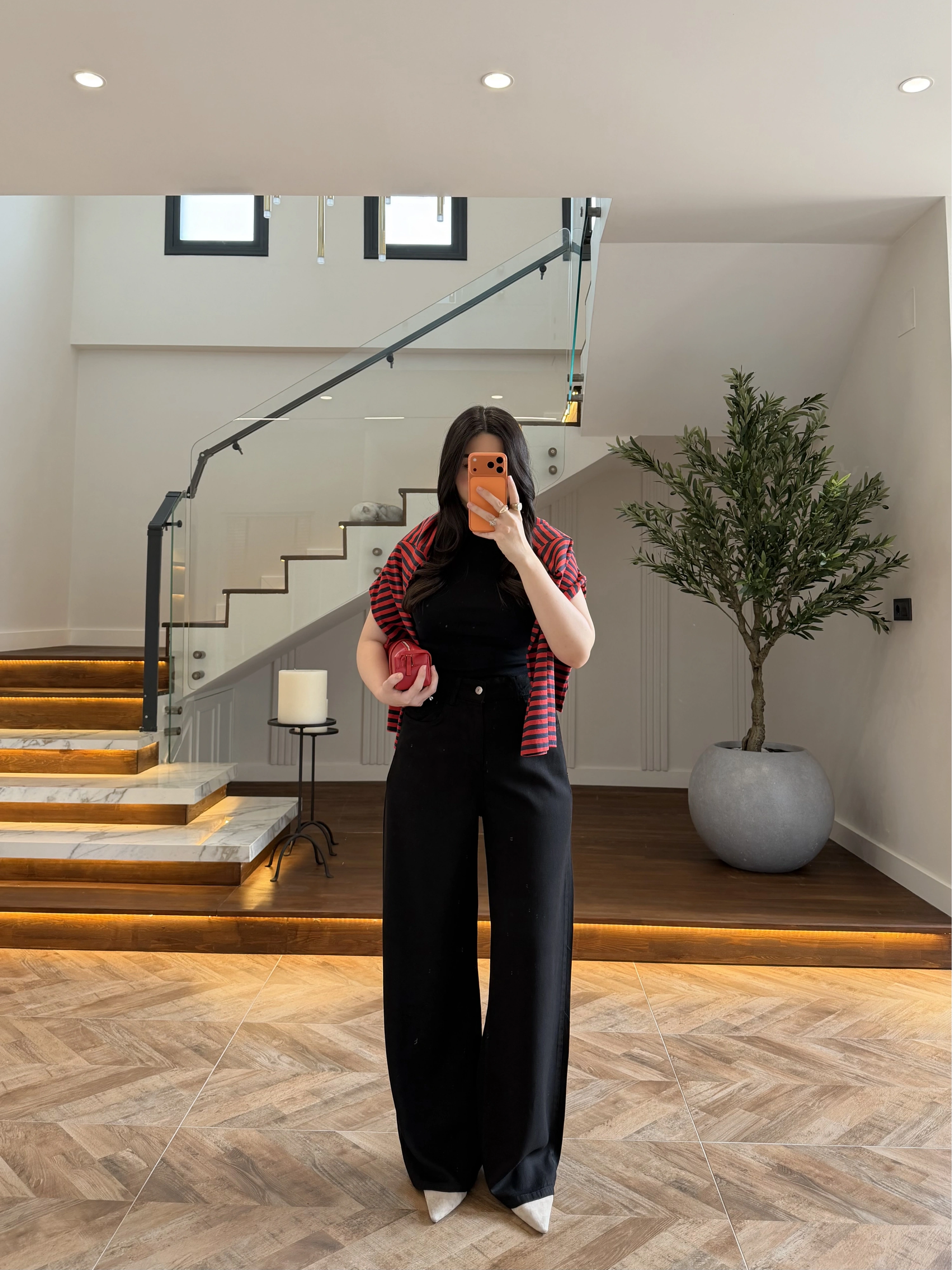 SİYAH TENSEL PANTOLON-27Y-000123