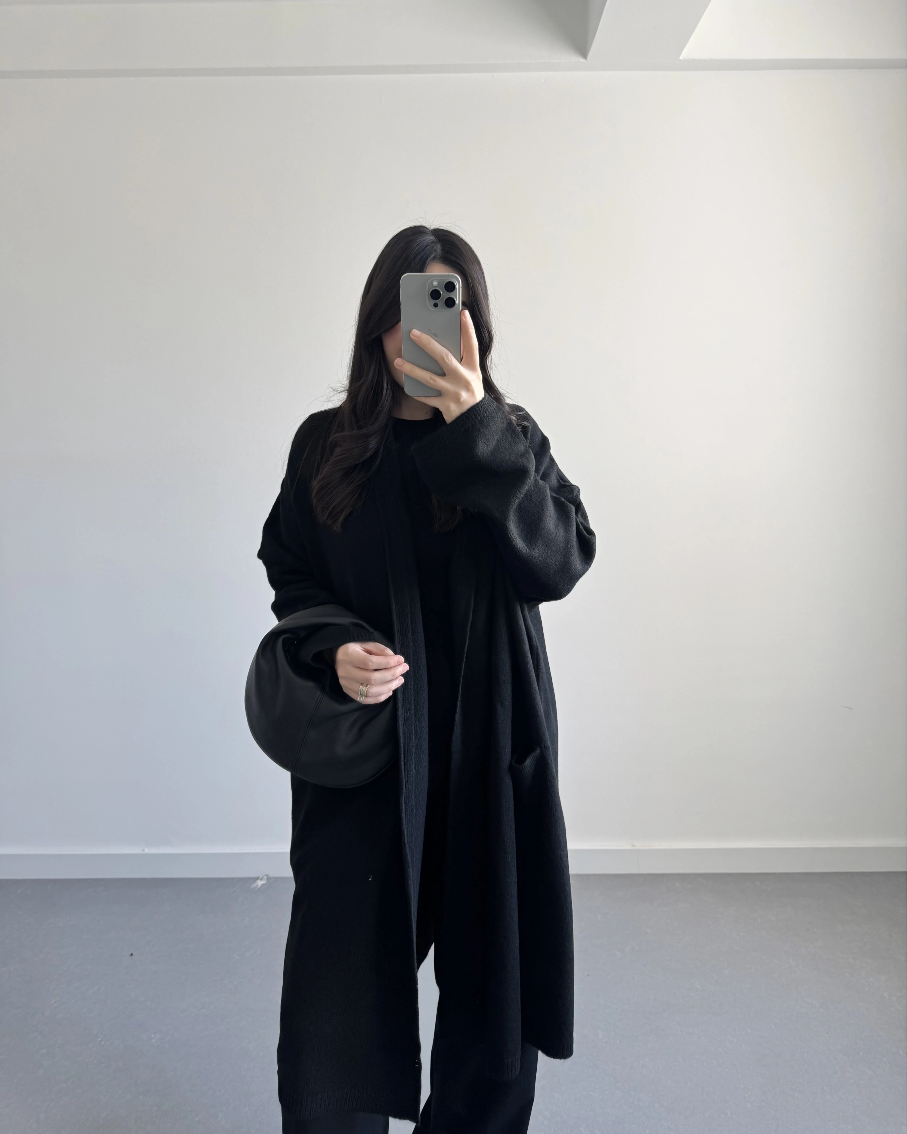 SİYAH UZUN CEPLİ HIRKA