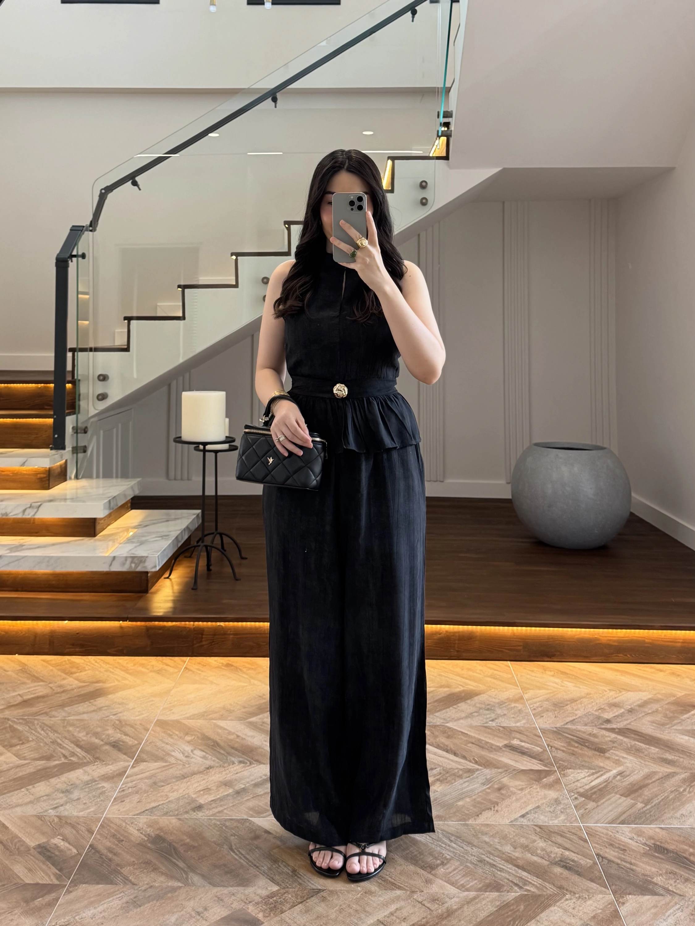 SİYAH YELEK PANTOLON TAKIM-581168